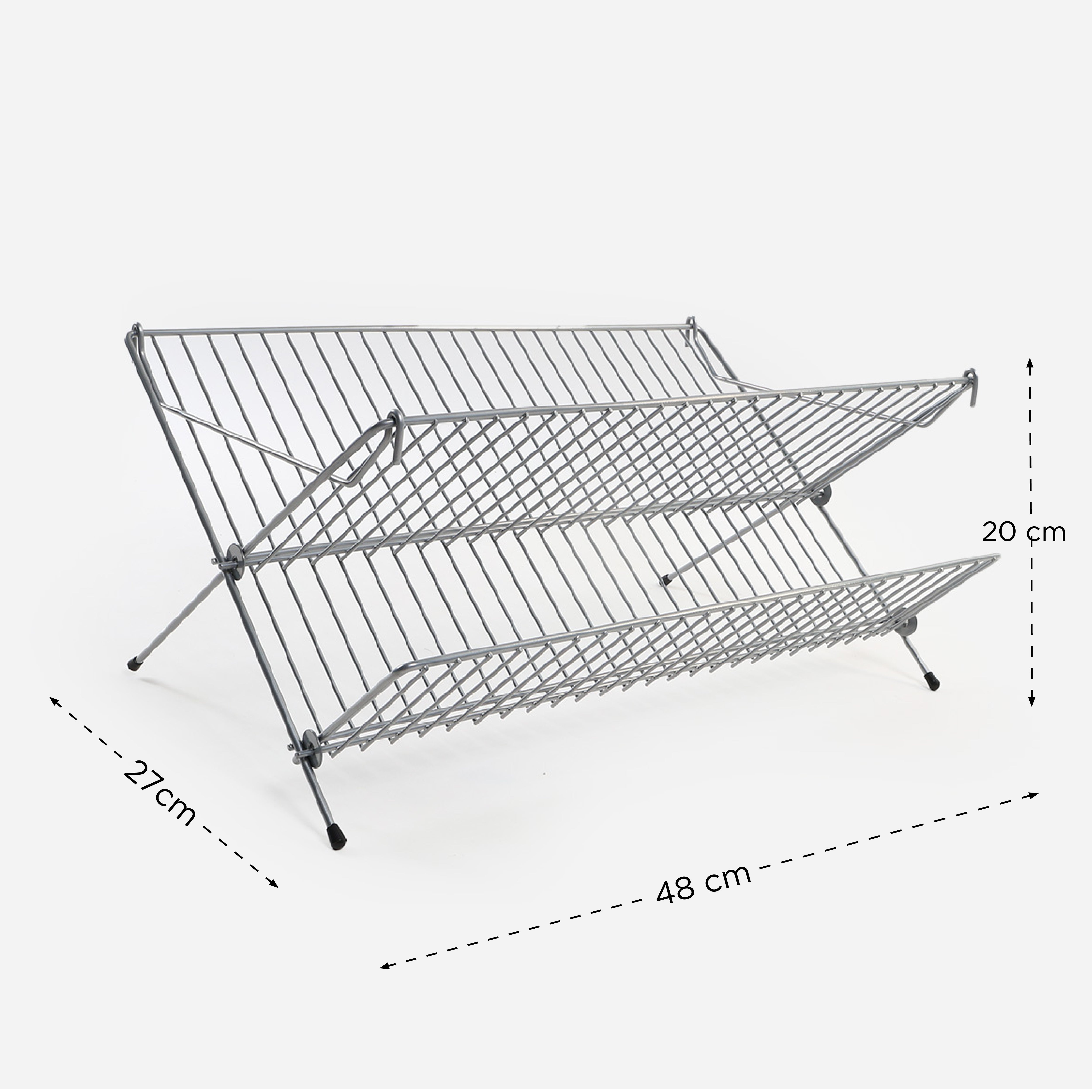 Hosh Metal Dish Rack  - Silver Gray