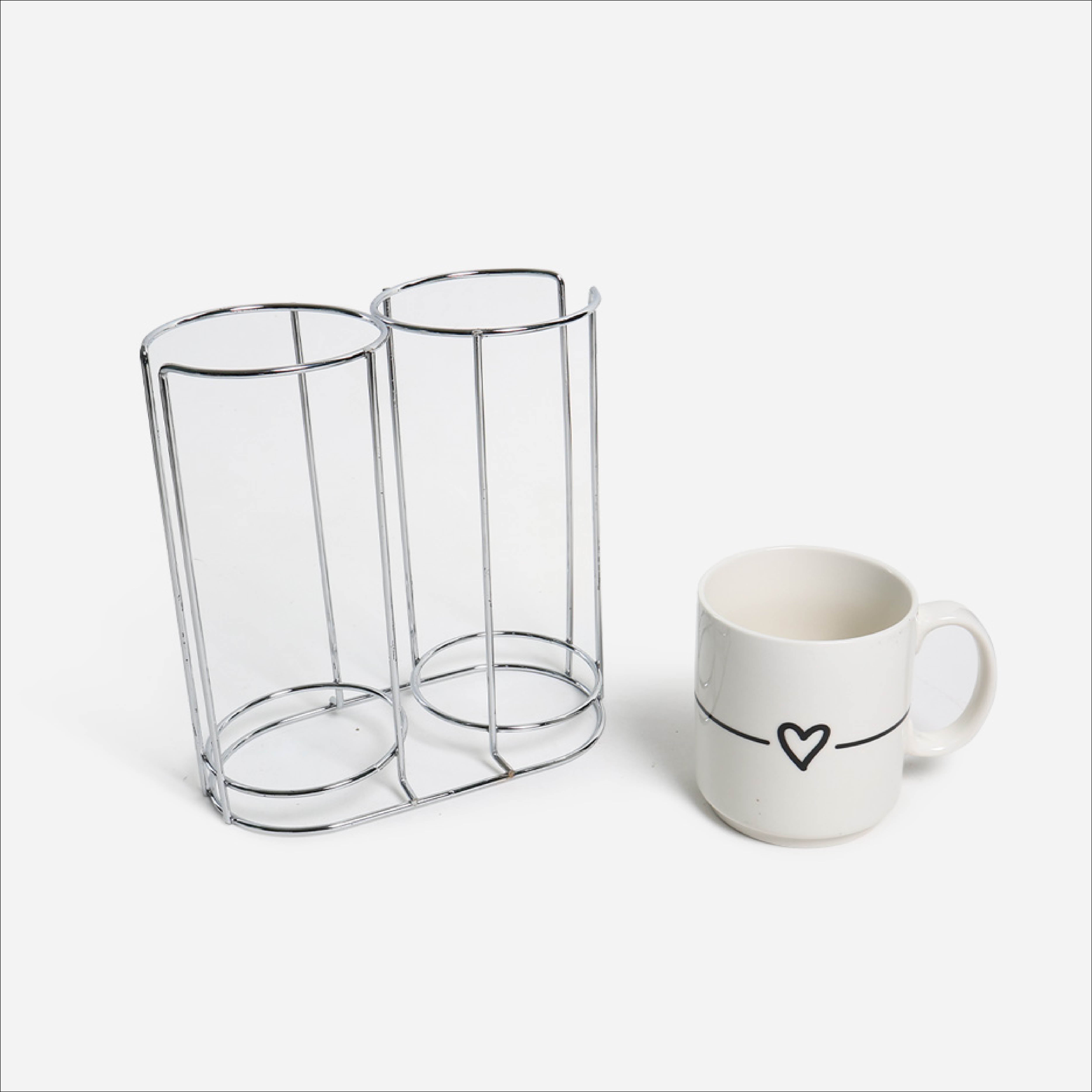 Masflex Set of 4 Aztec Mugs with Rack