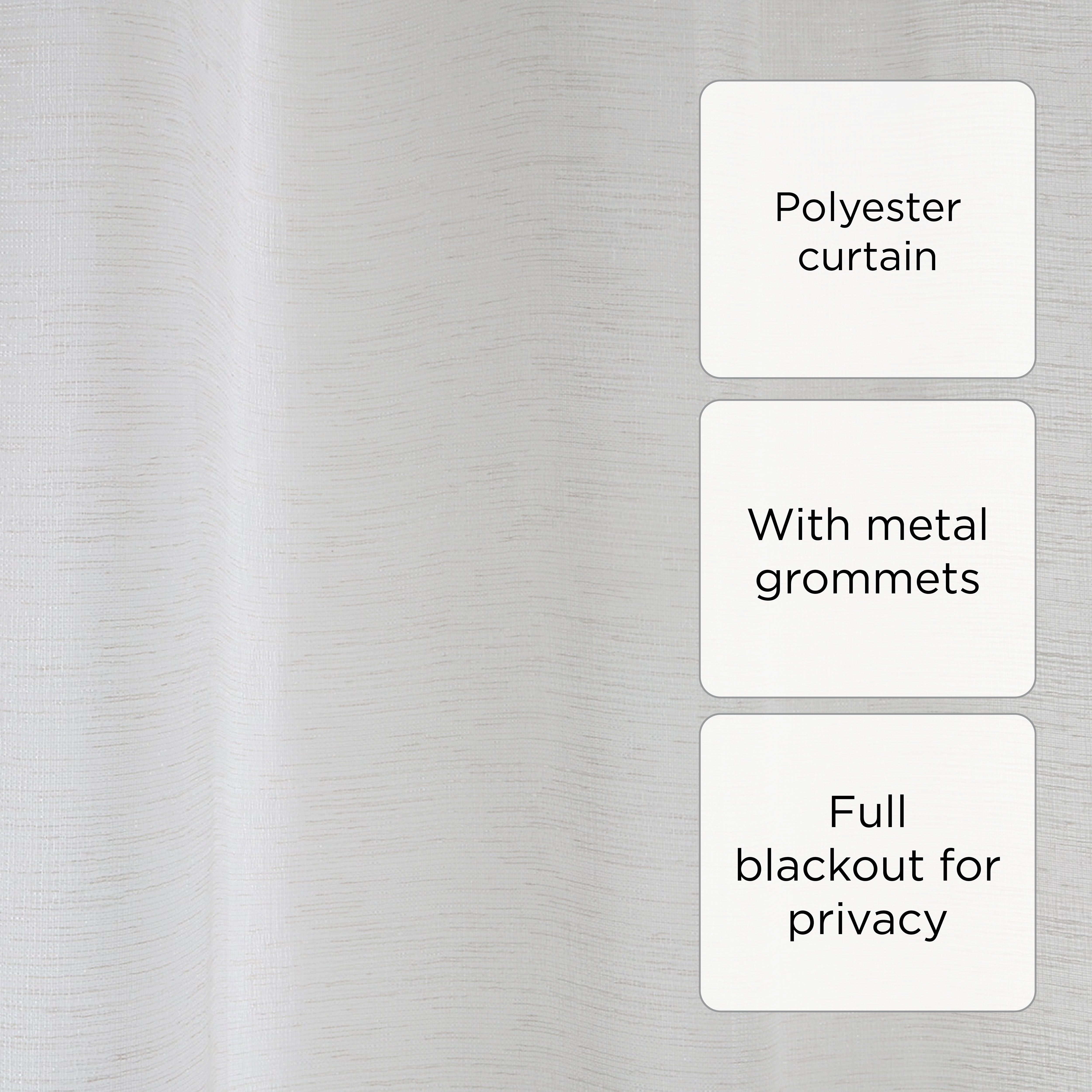 Hosh Grommet Sheer Curtains (Cream) - 54x84in