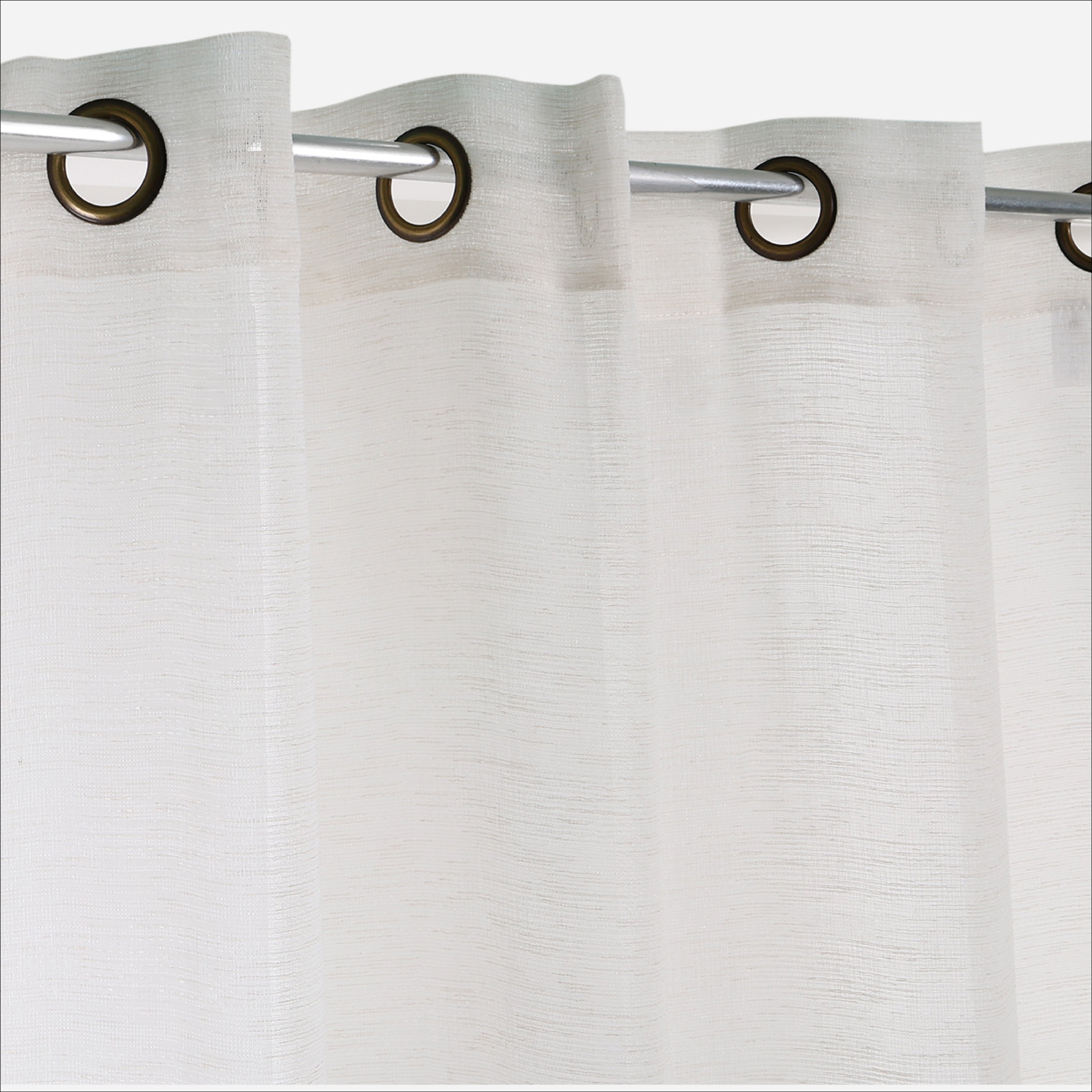 Hosh Grommet Sheer Curtains (Cream) - 54x84in