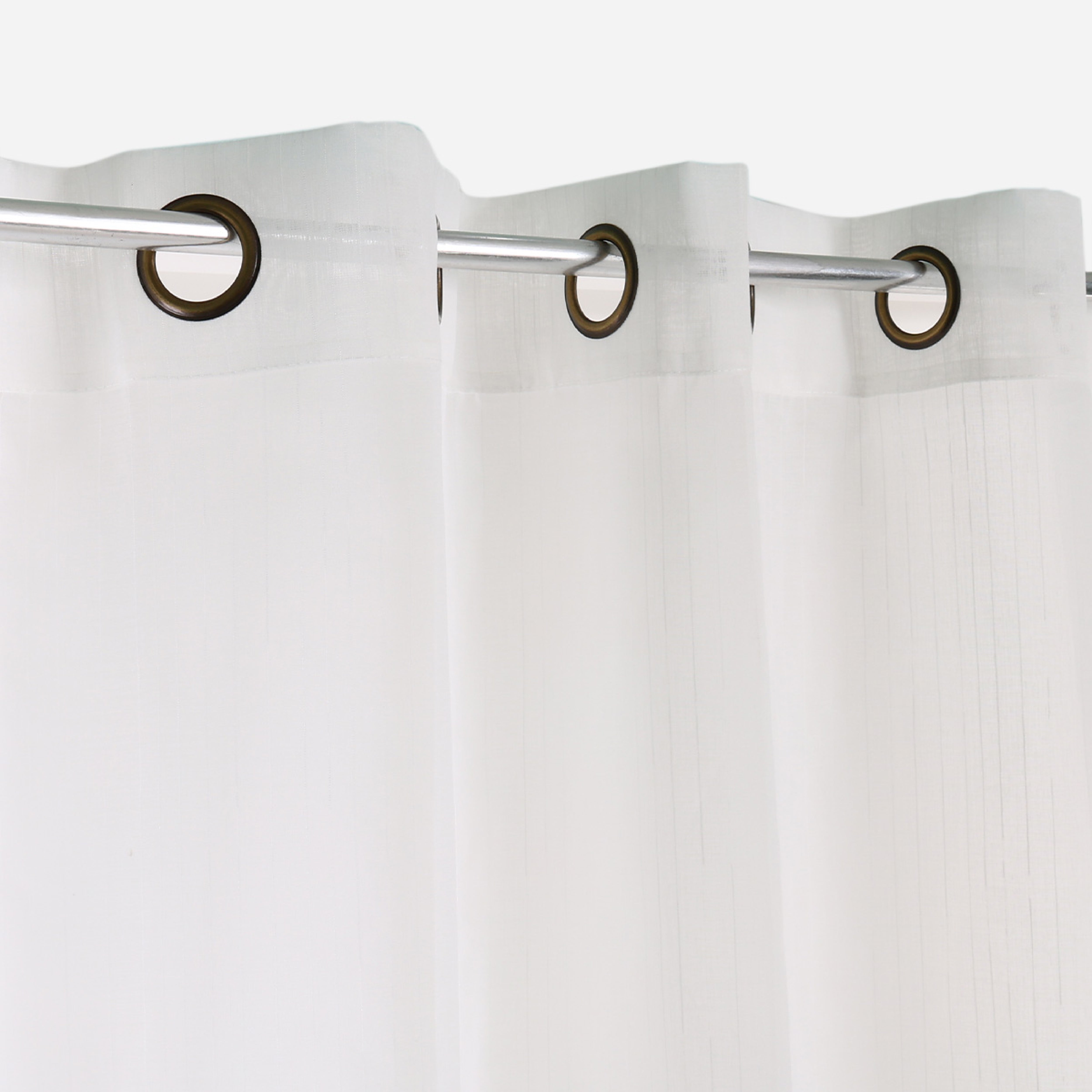 Hosh Grommet Sheet Curtains (White) - 54x84in