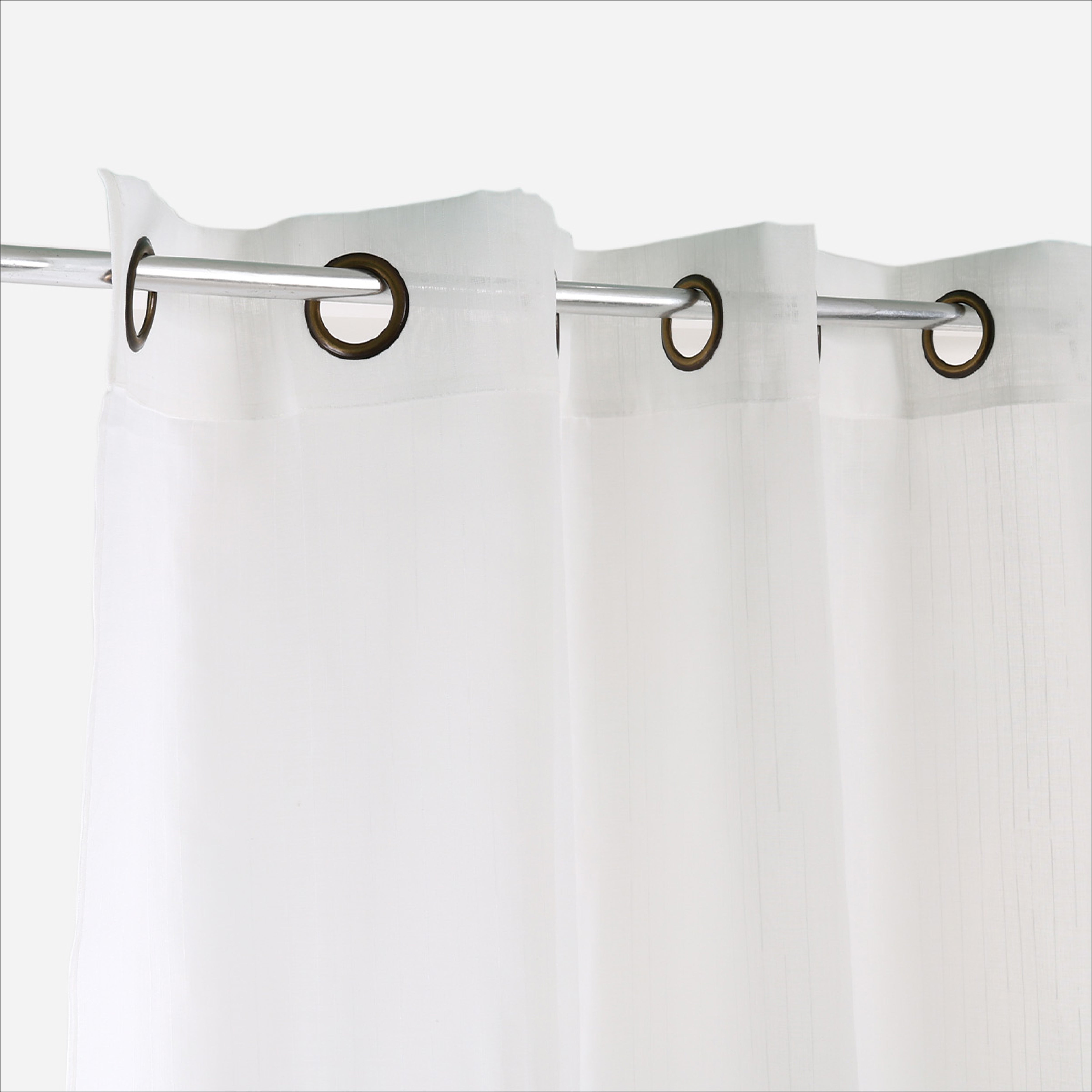 Hosh Grommet Sheet Curtains (White) - 54x84in