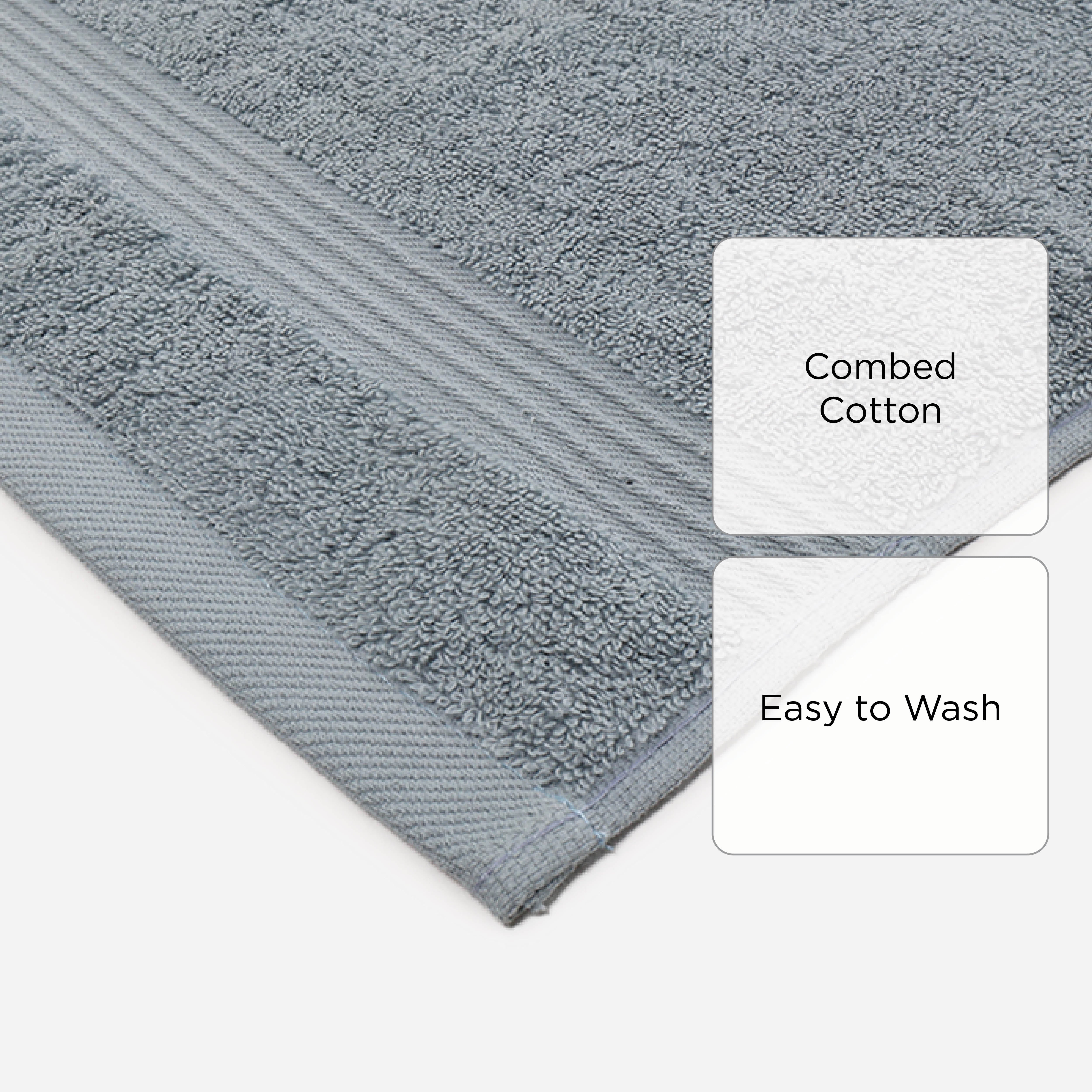 Hosh Combed Cotton Face Towel - Slate Gray