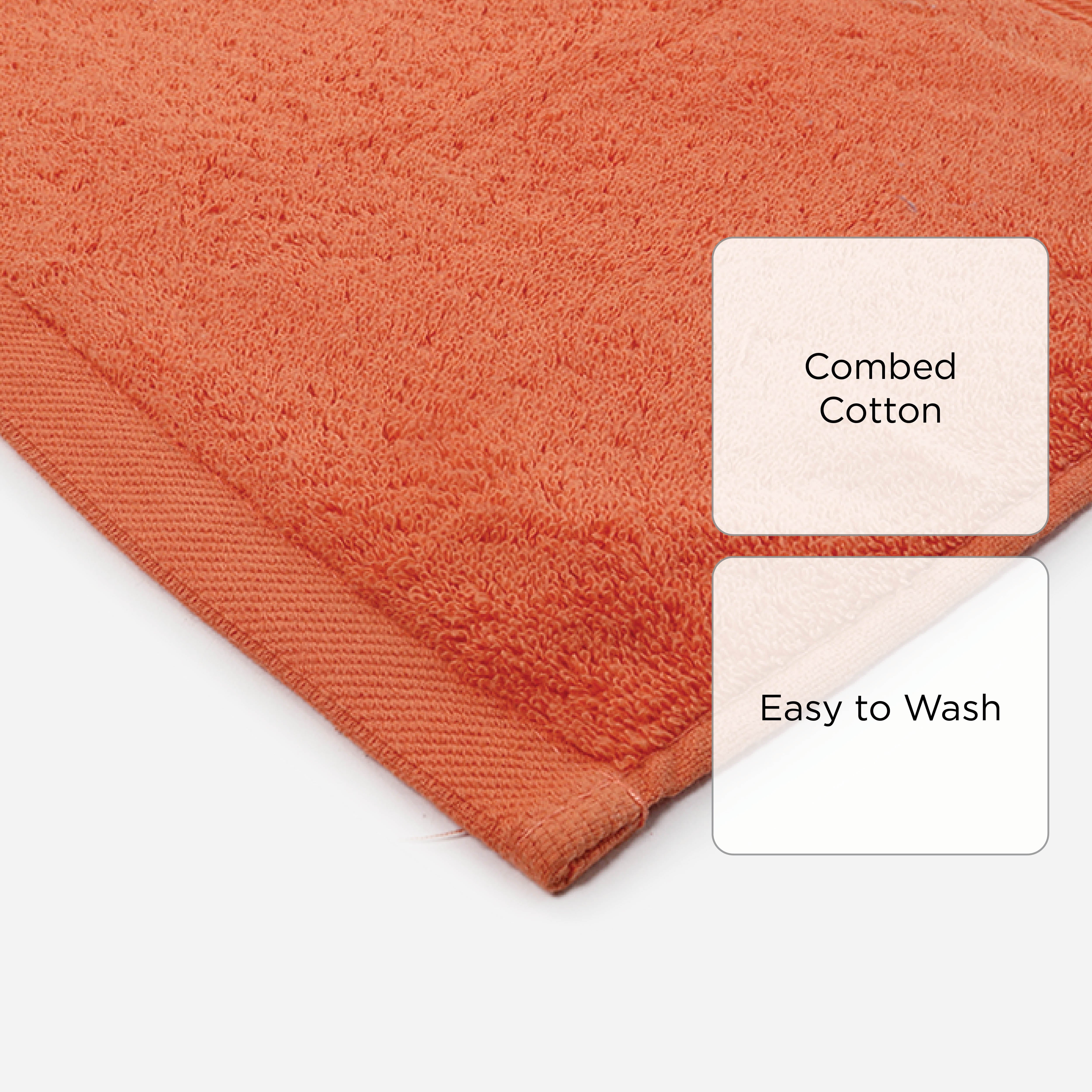 Hosh Combed Cotton Face Towel - Arabesque Clay