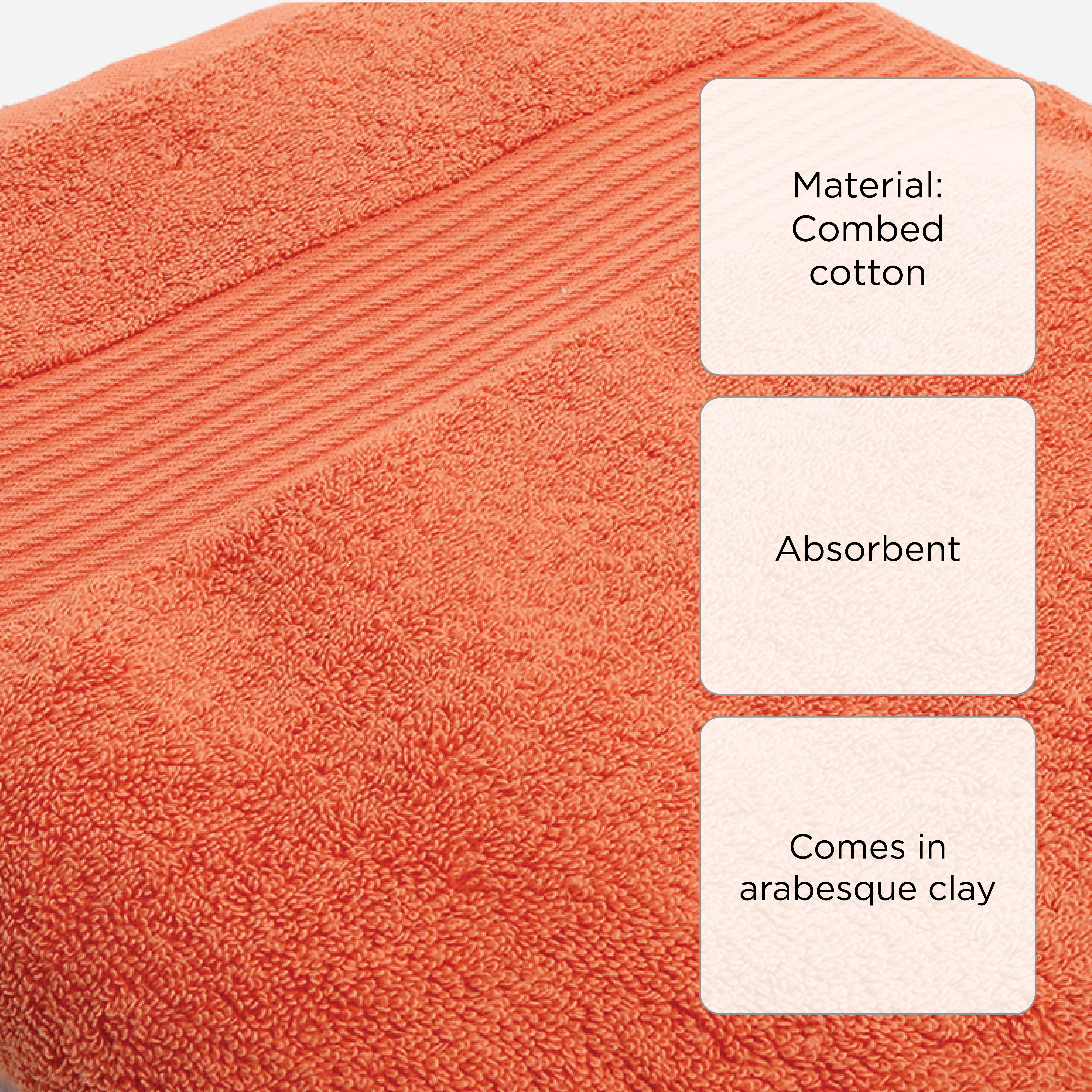 Hosh Combed Cotton Bath Towel - Arabesque Clay