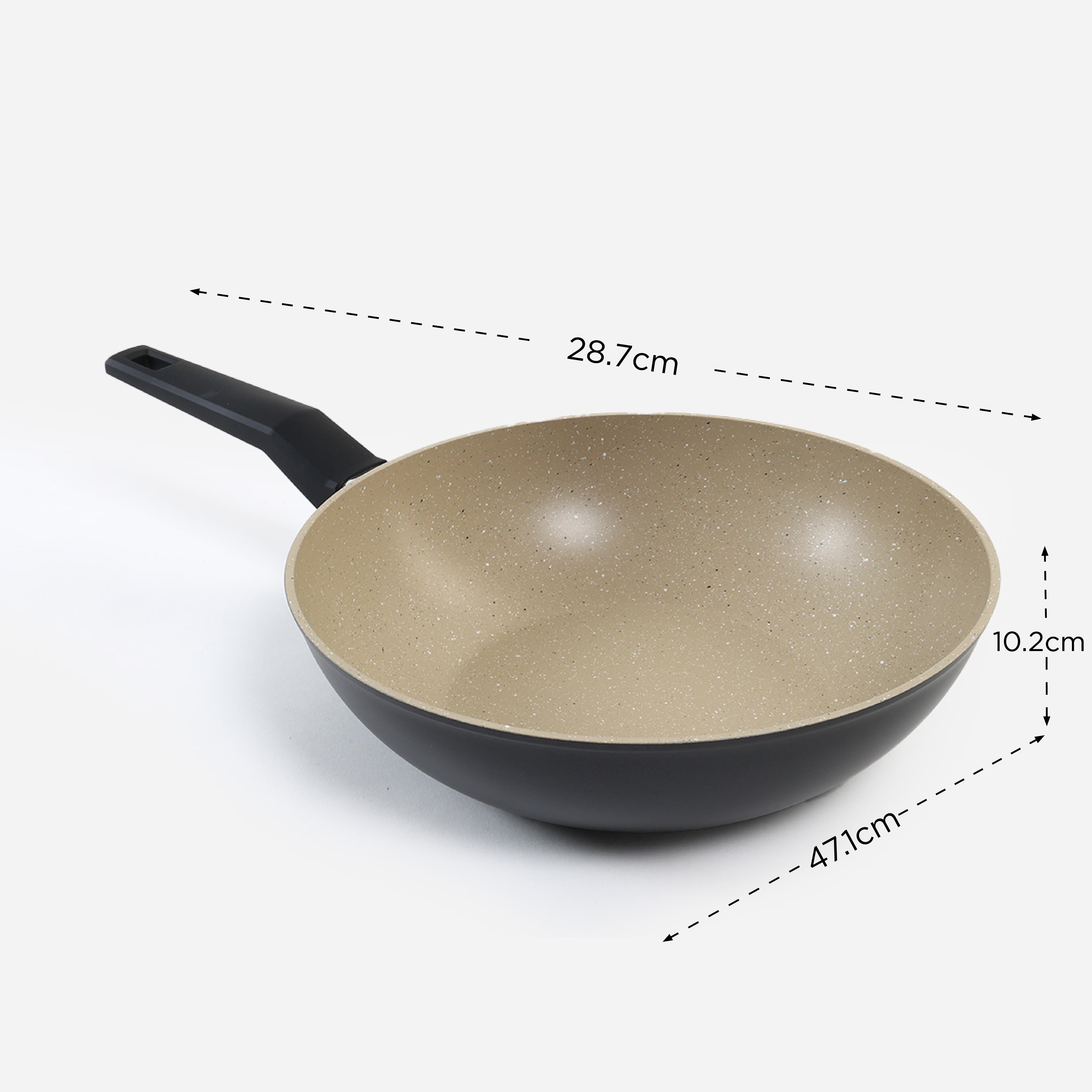 Masflex Marble Forged Induction Wok CO-W28 - 28cm