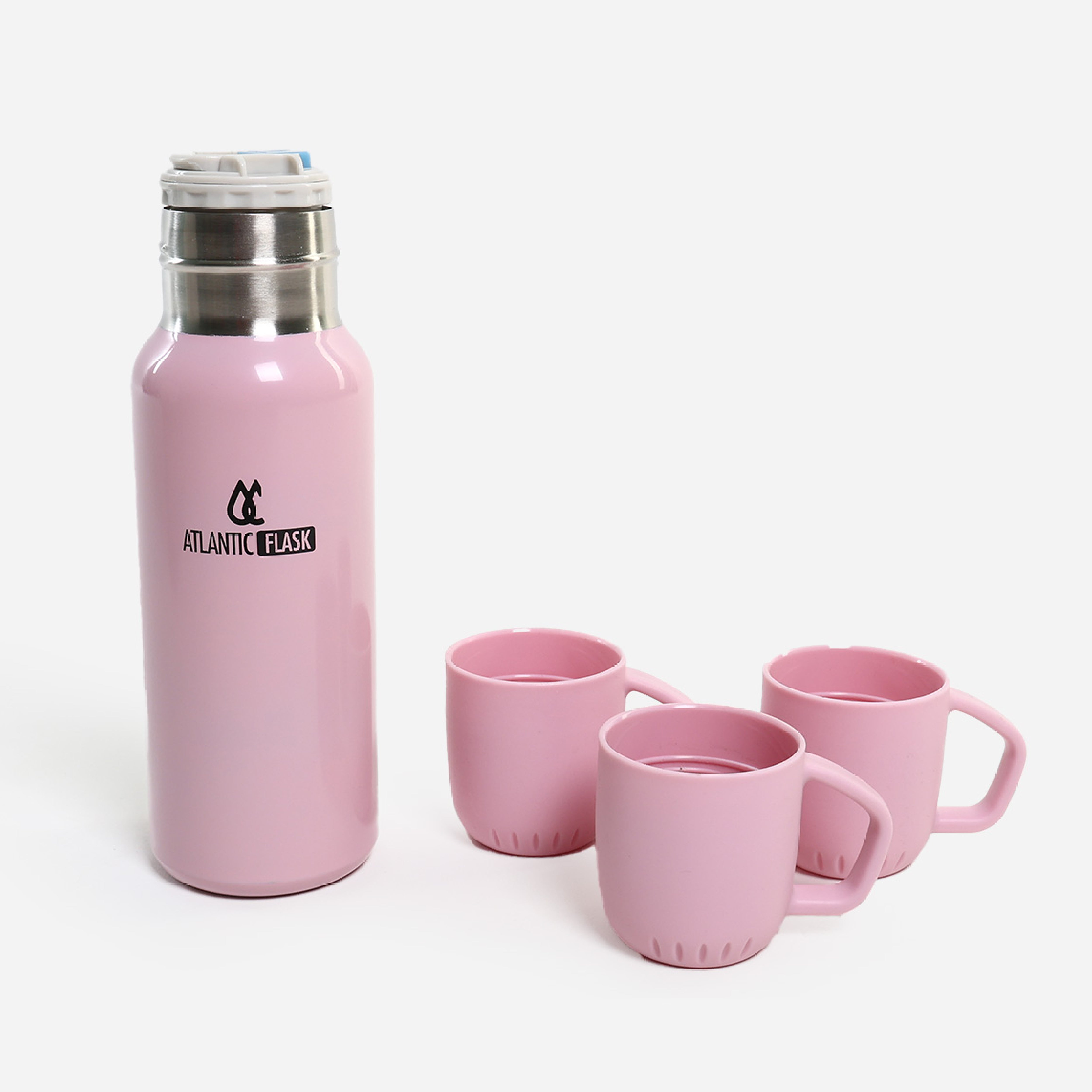 Atlantic Double Wall Vacuum Bottle With 2 Cups - 538ml