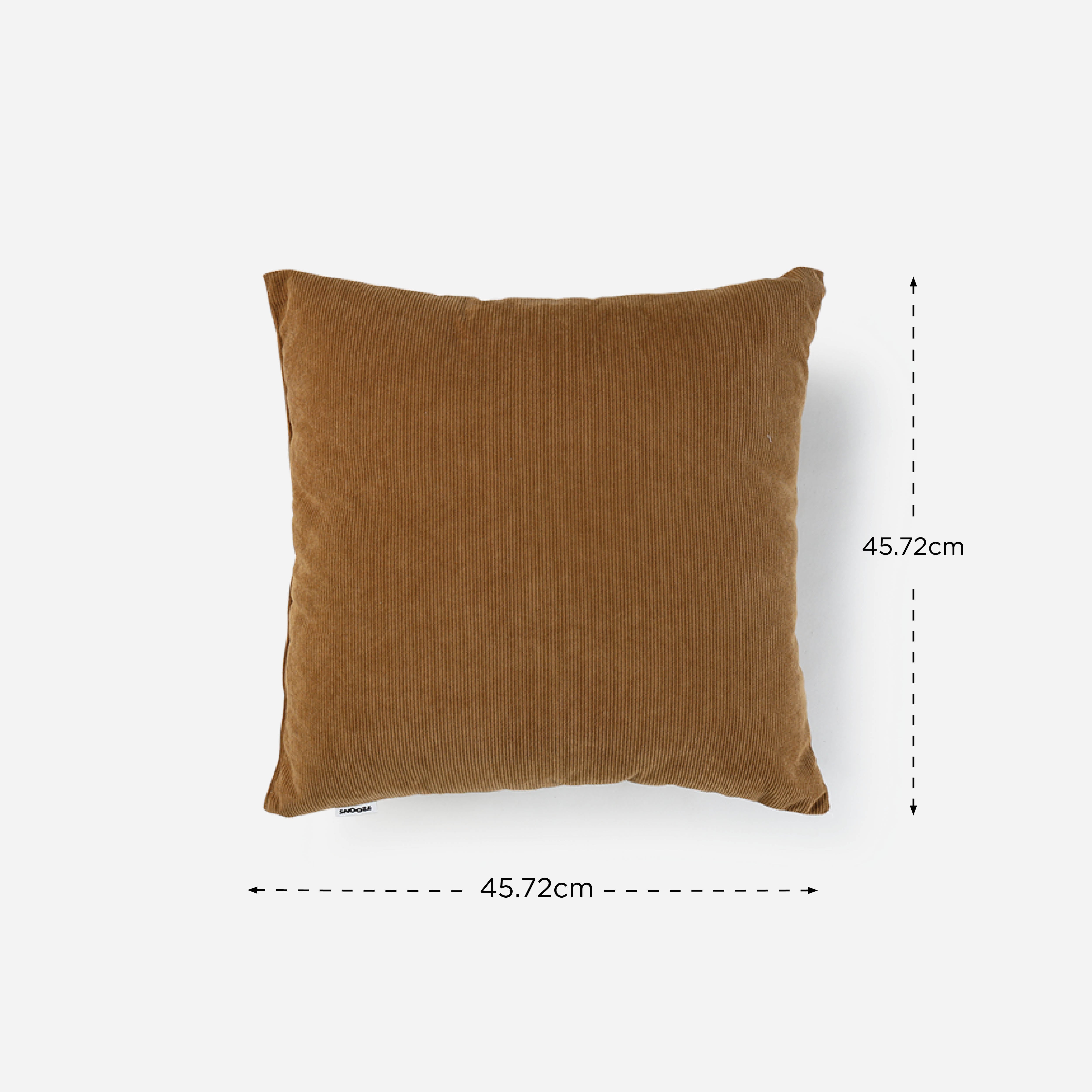 SM Home Corduroy Throw Pillow (Beige) - 18x18in