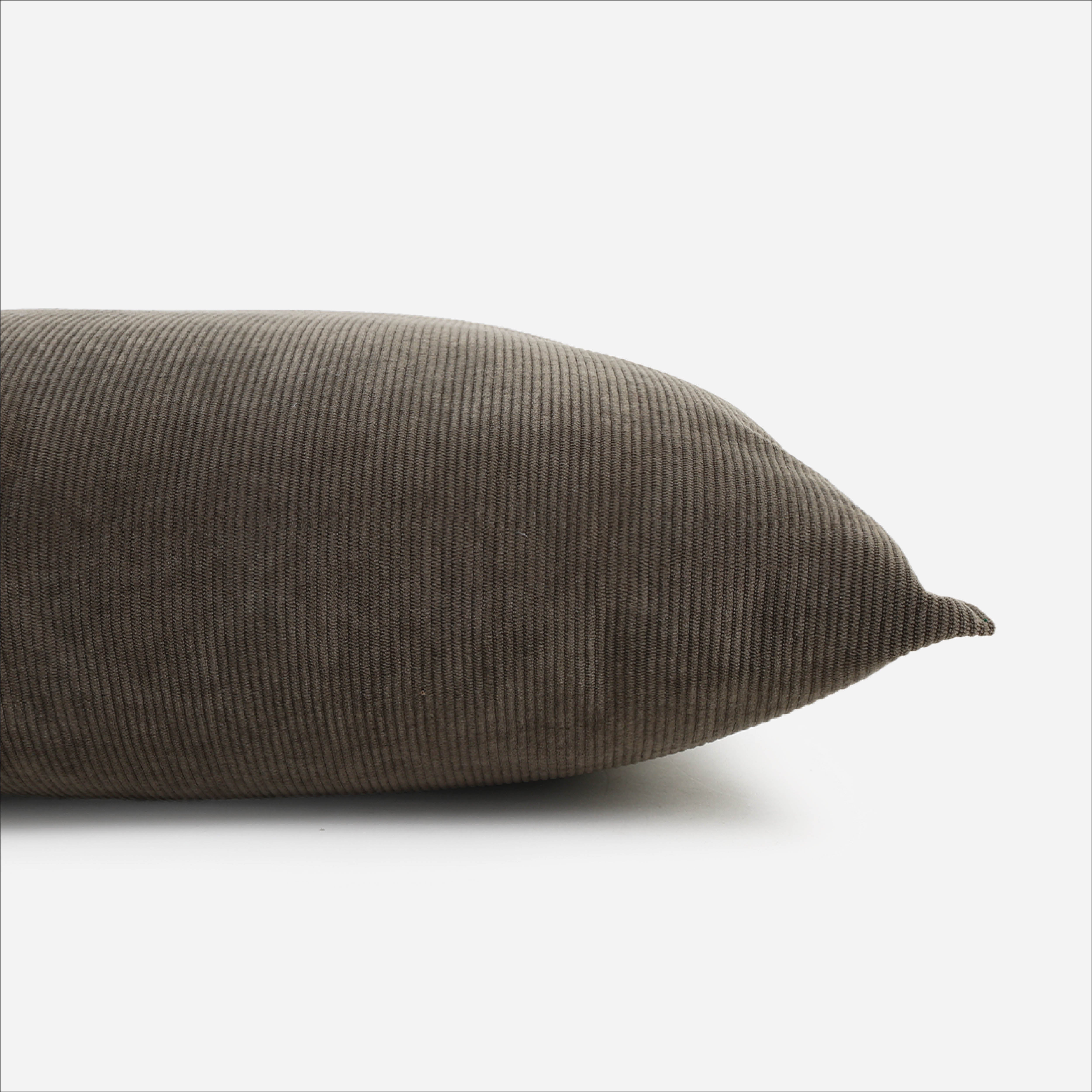 SM Home Corduroy Throw Pillow (Olive Green) - 18x18in
