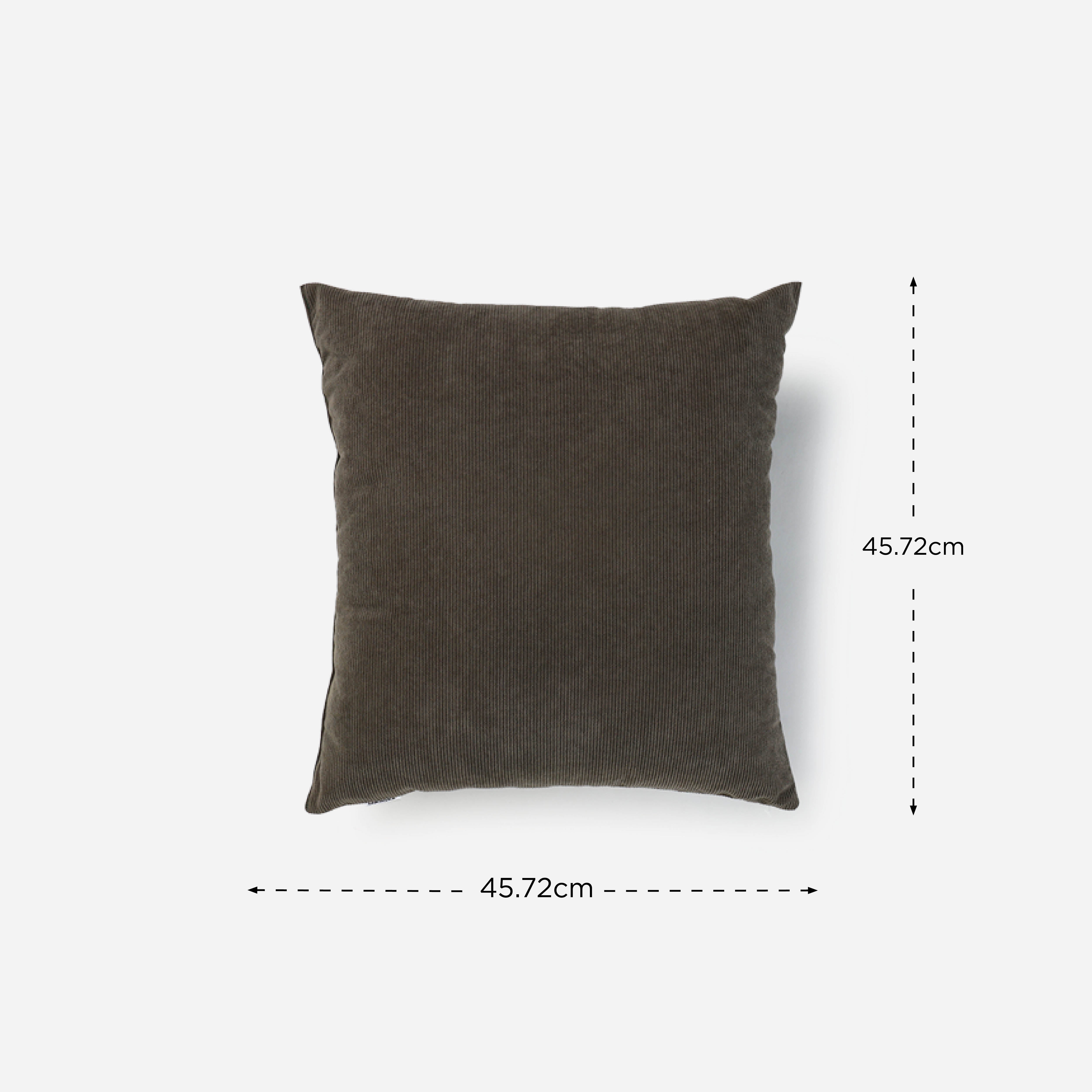 SM Home Corduroy Throw Pillow (Olive Green) - 18x18in