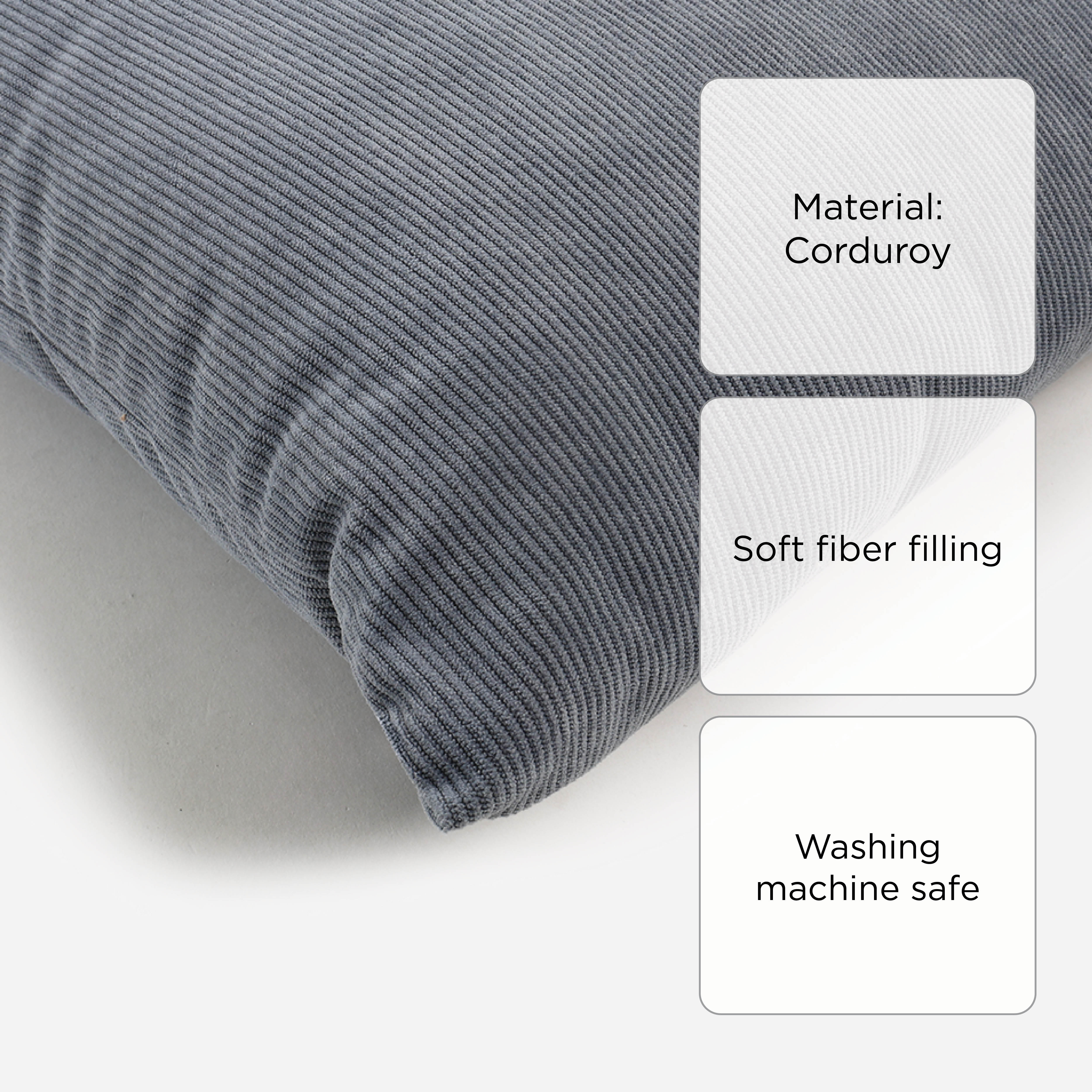 SM Home Corduroy Throw Pillow (Pistacio) - 18x18in