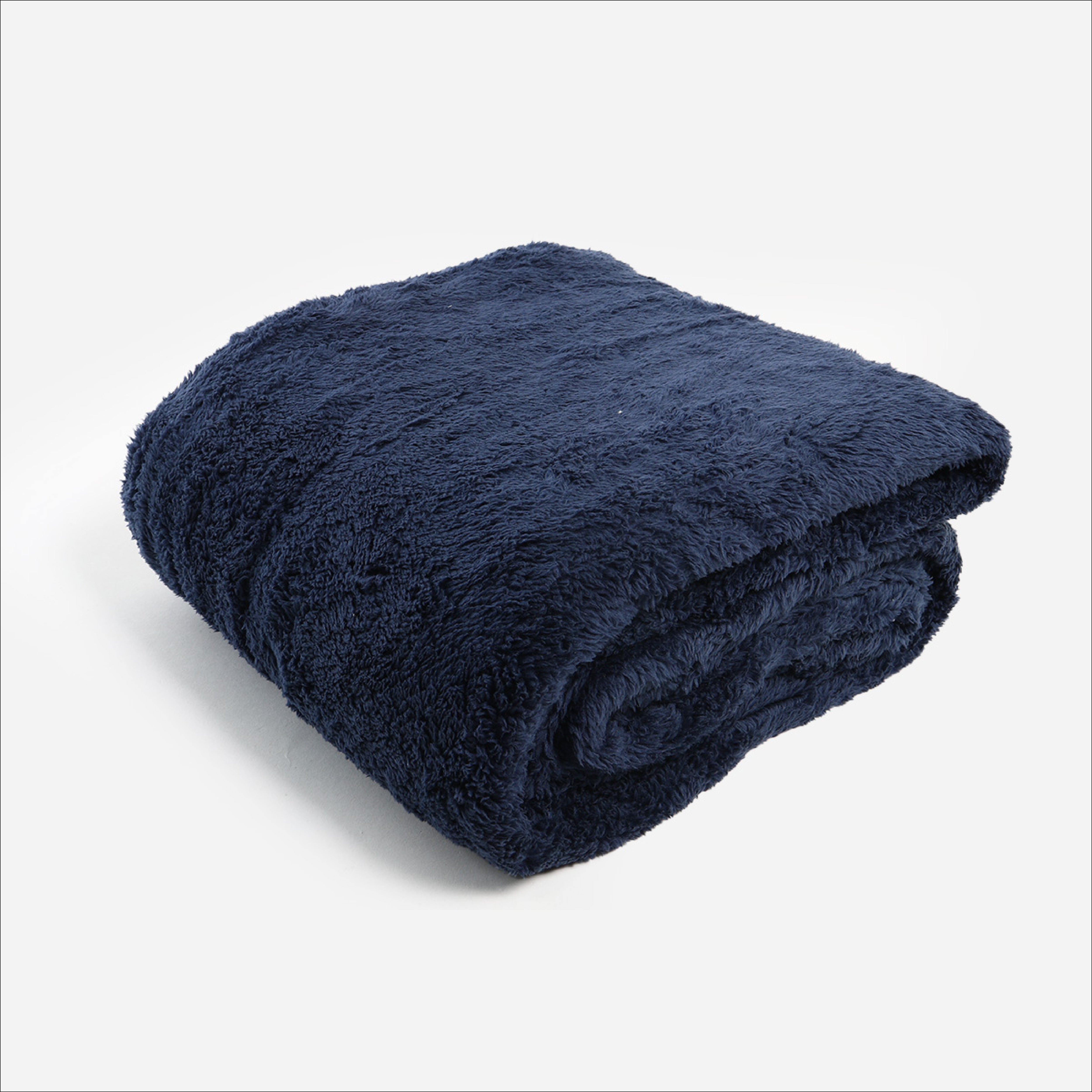 V&E Sherpa Blanket (Navy Blue) - 80x90in