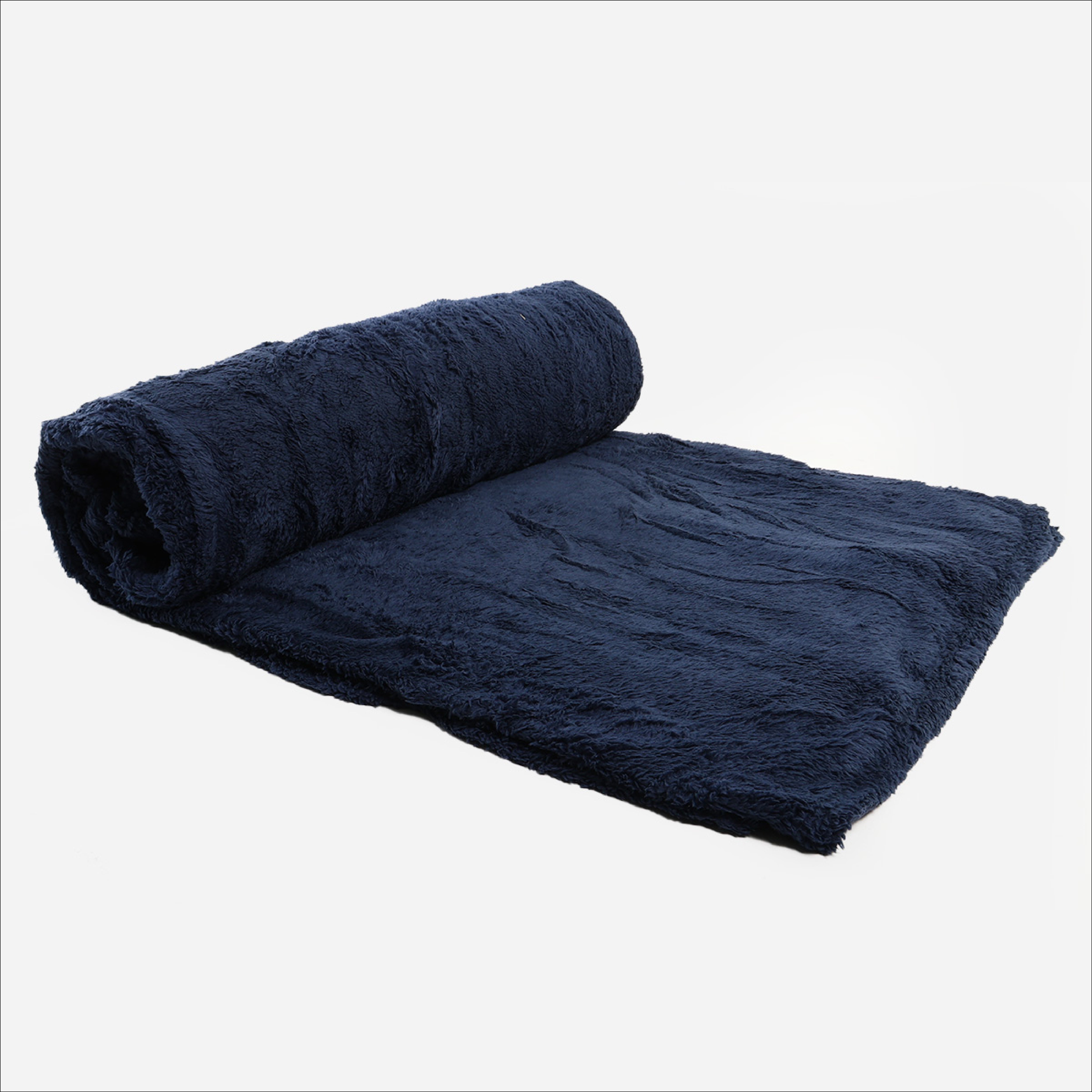 V&E Sherpa Blanket (Navy Blue) - 80x90in