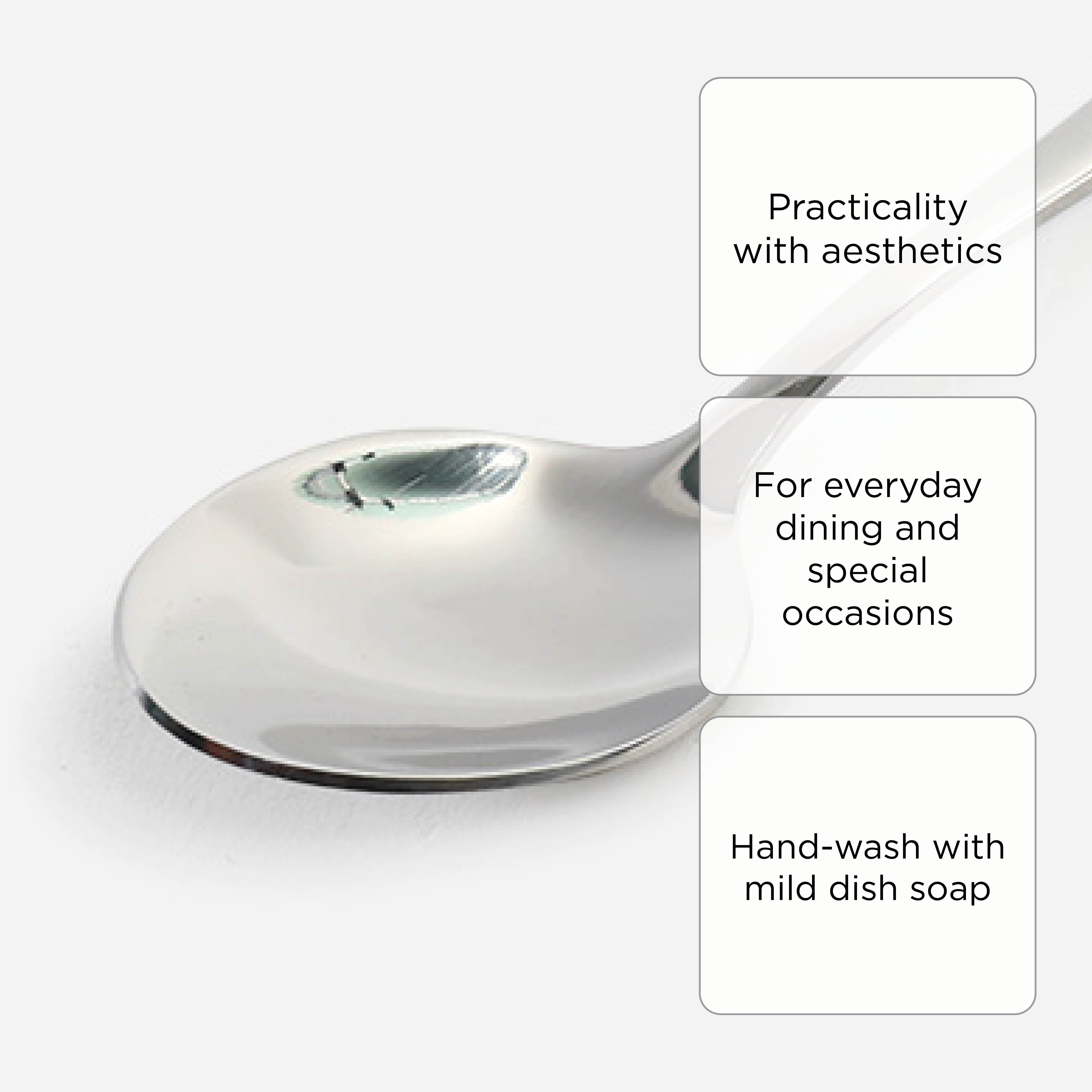 Eurochef Set of 4 Dinner Teaspoon TB24 - Silver