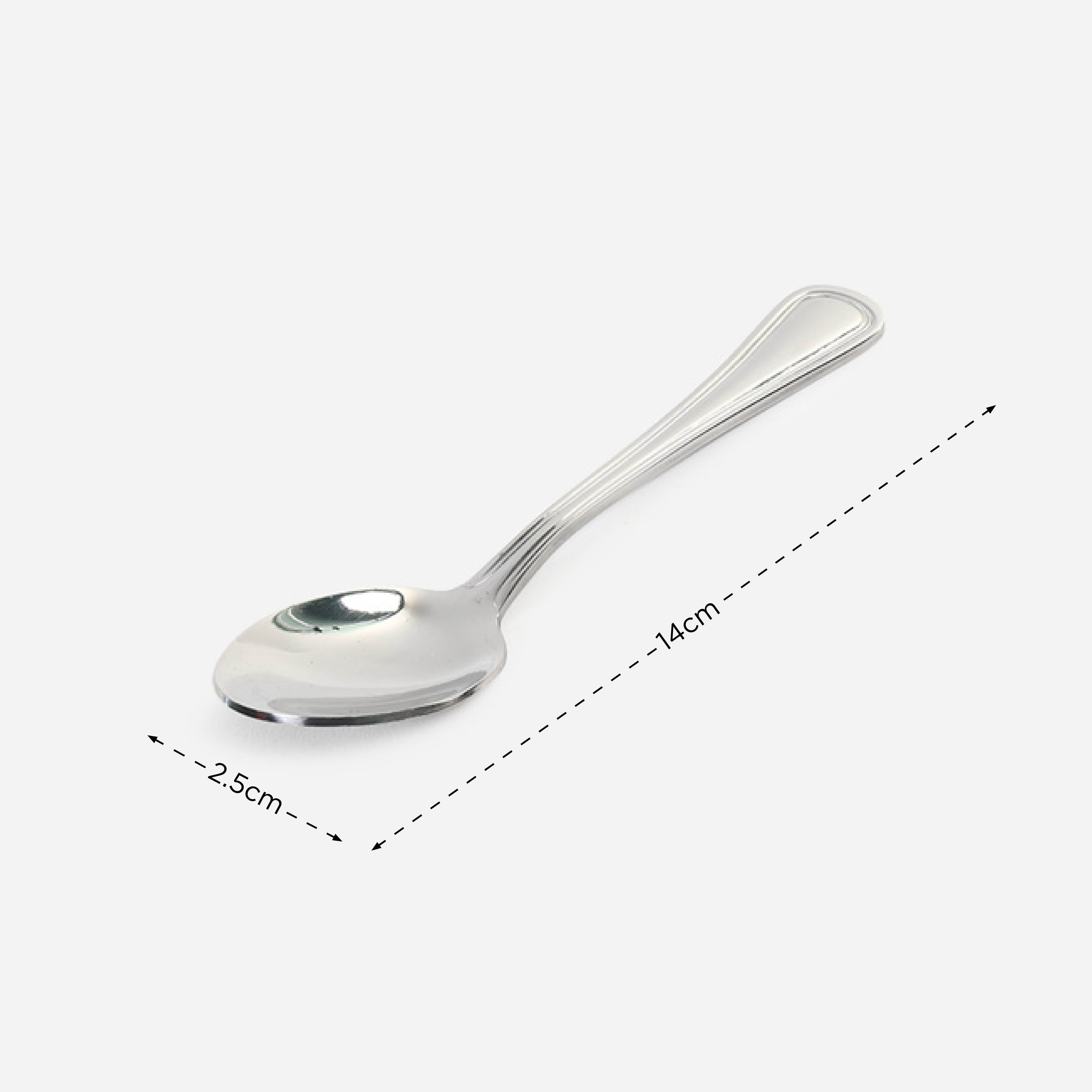 Eurochef Set of 4 Dinner Teaspoon V24 - Silver