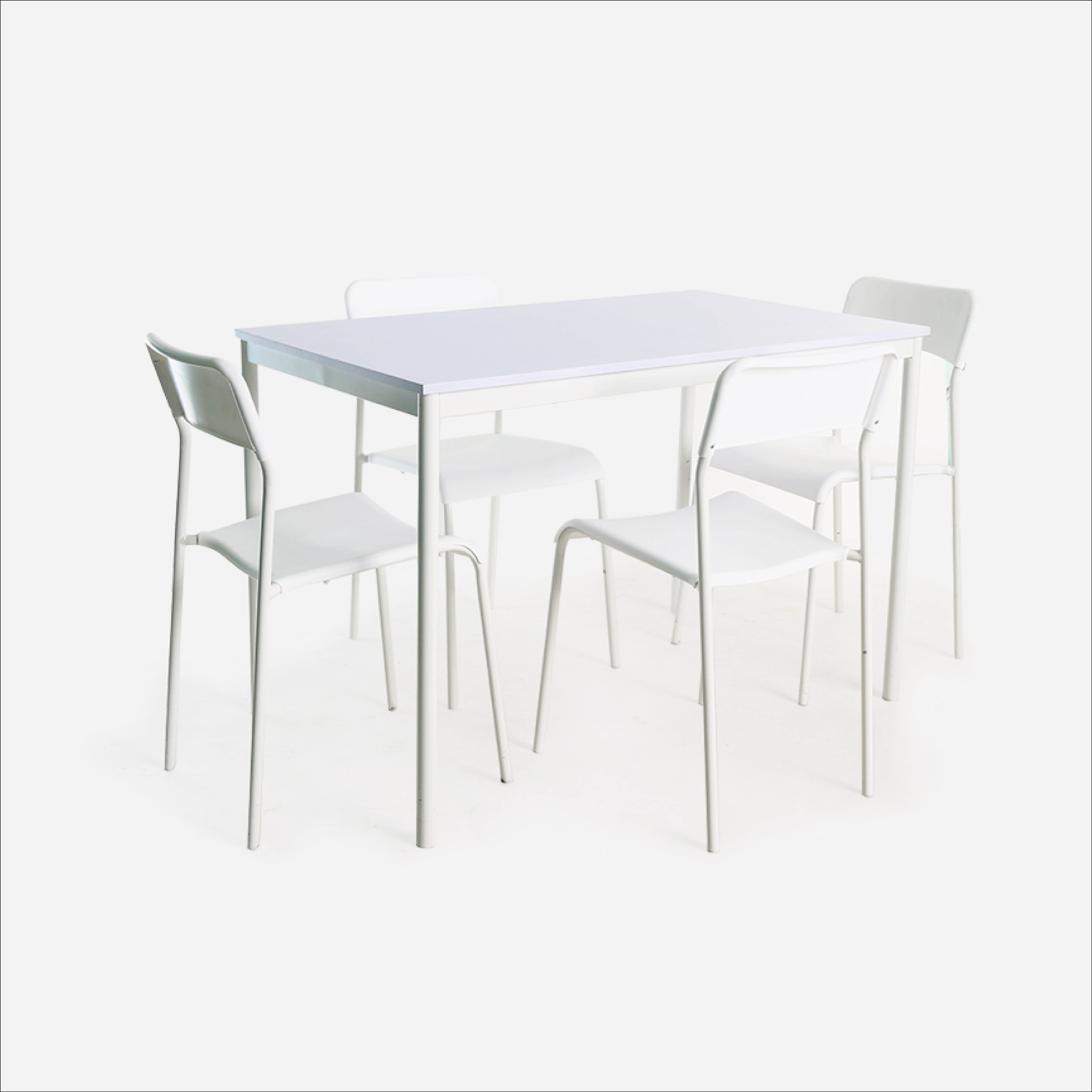 Yori 4-Seater Chiyo Dining Set  - White