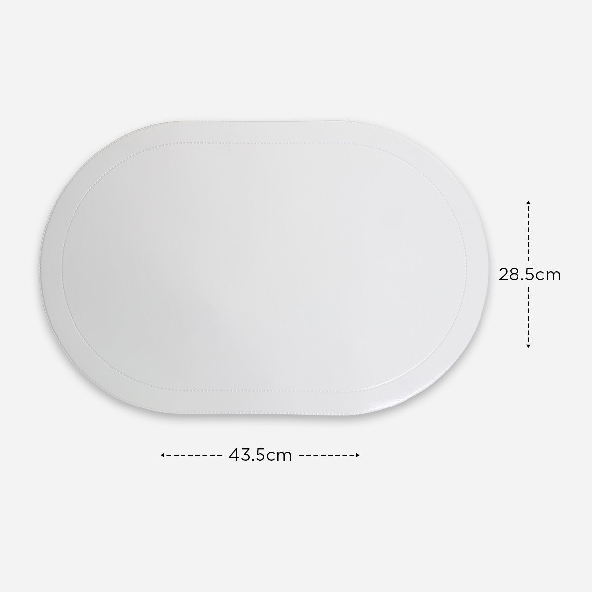 Hosh Placemat Heatseal (White) - Oval