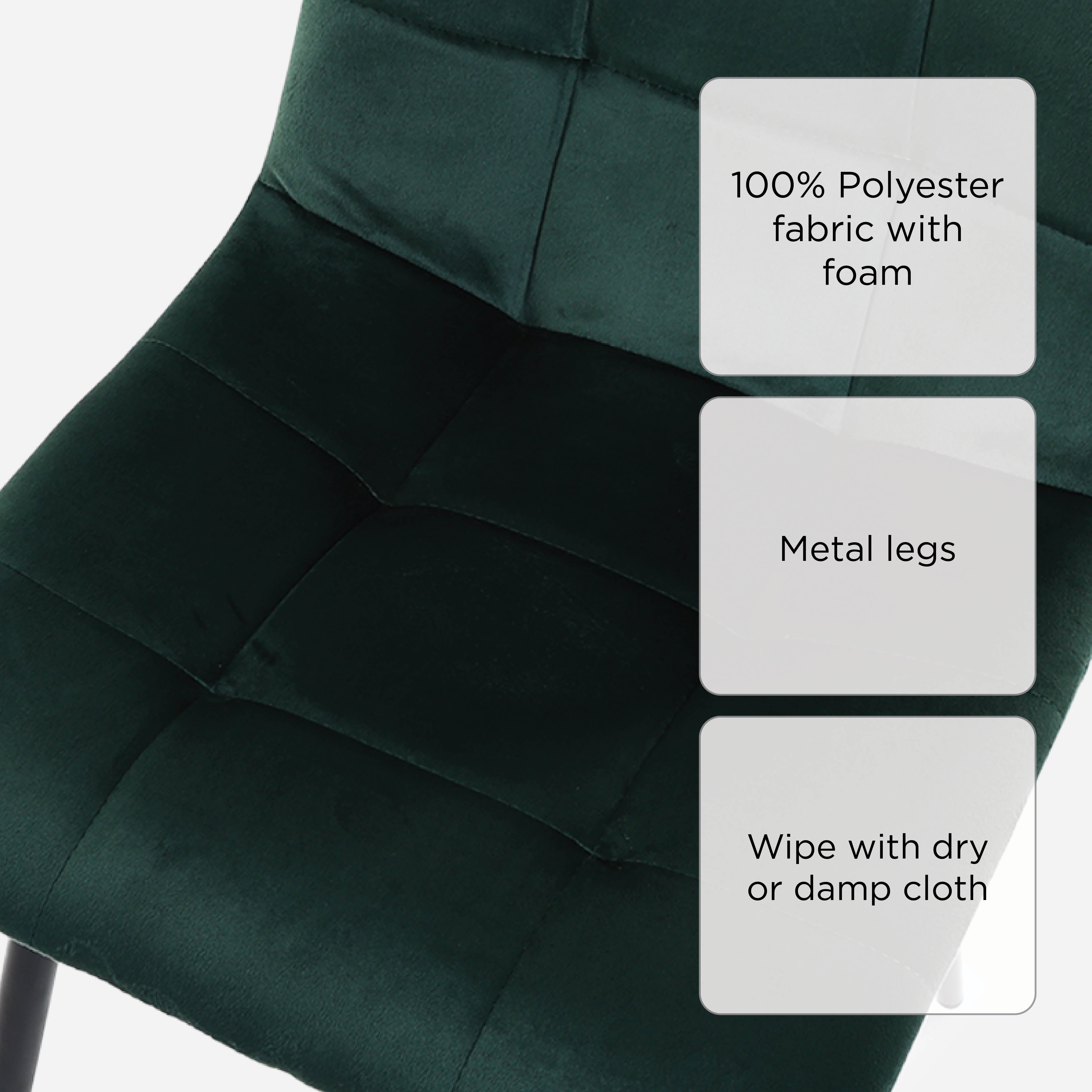 Malta Dining Chair Velvet MLM-181548 - Green