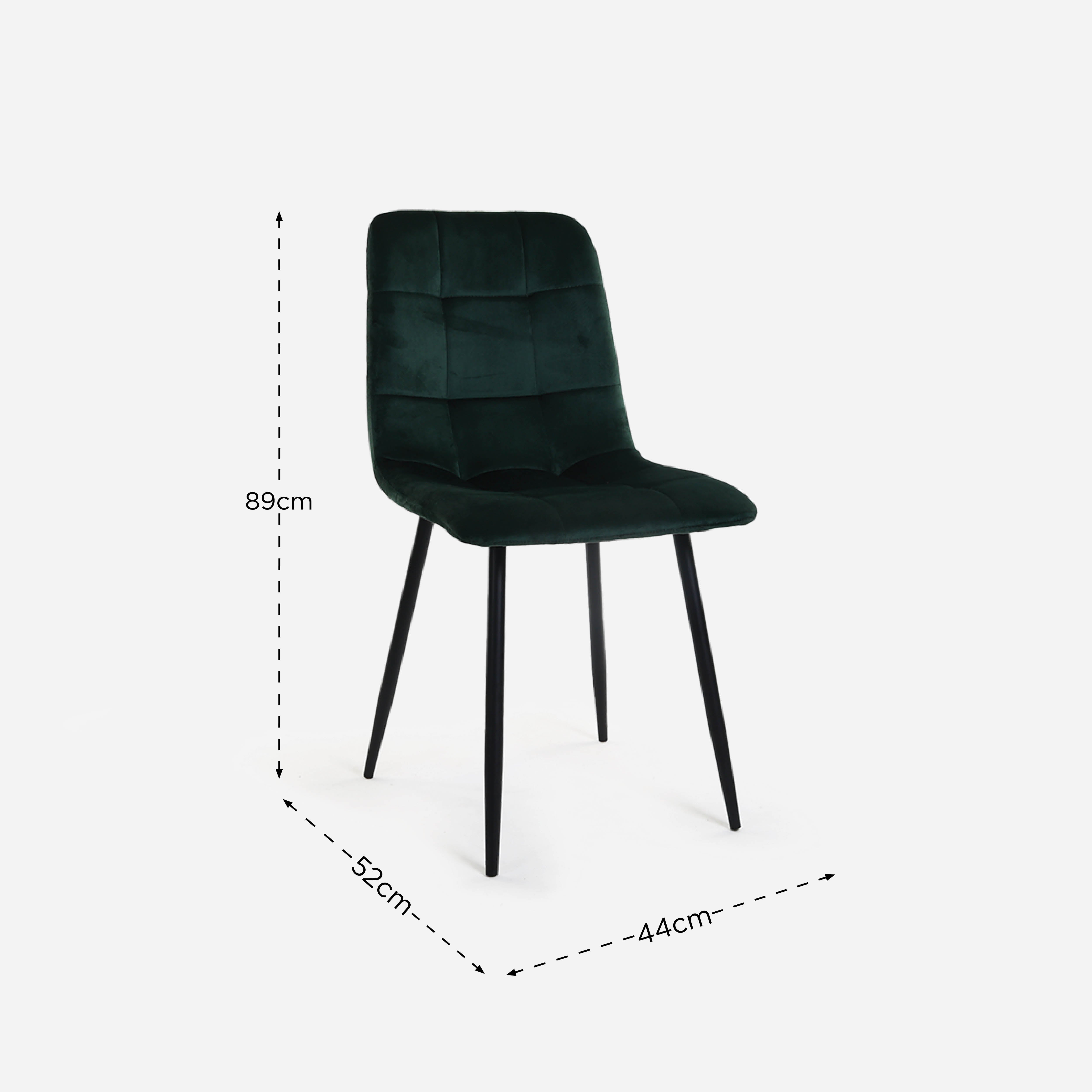 Malta Dining Chair Velvet MLM-181548 - Green