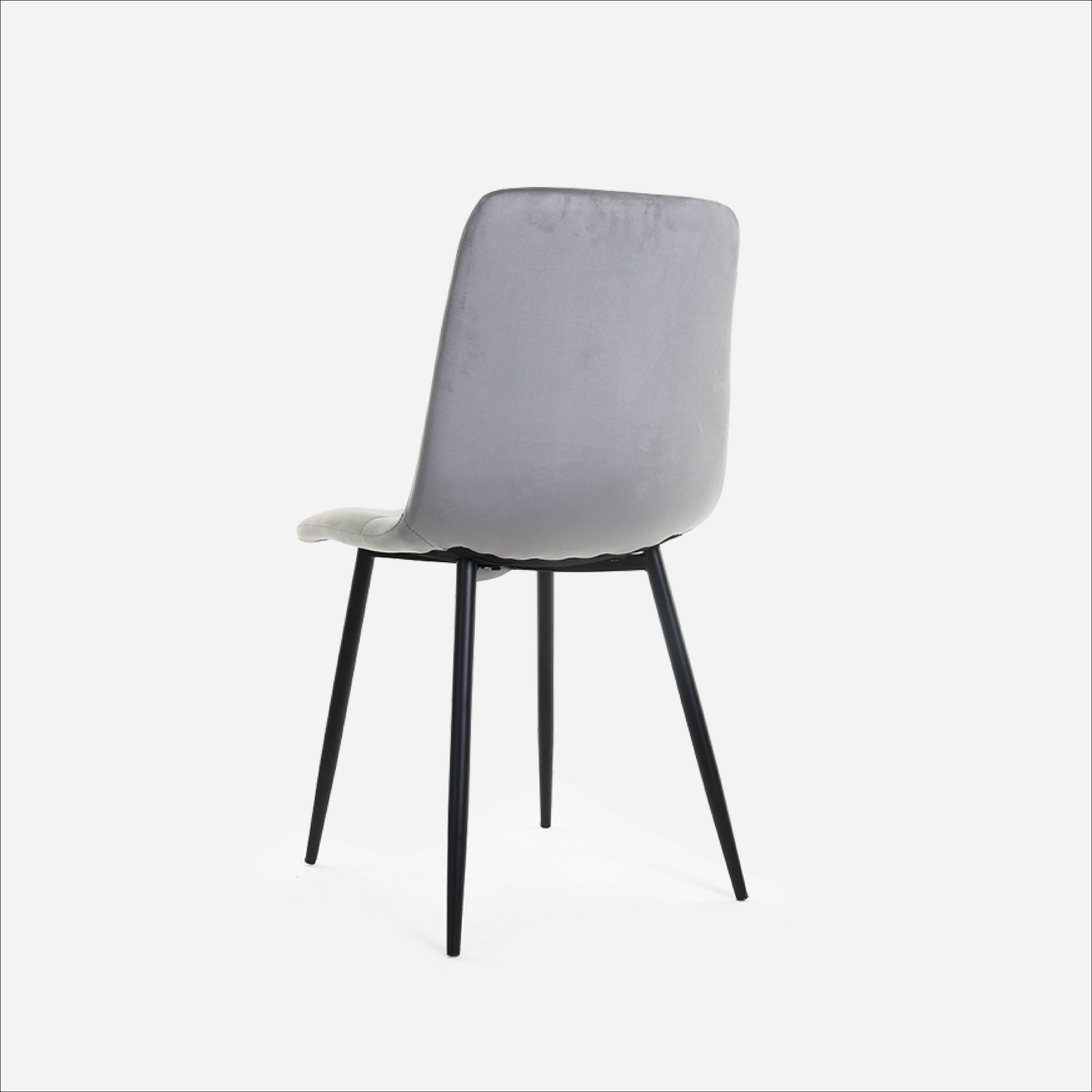 Malta Dining Chair Velvet MLM-181548 - Light Gray