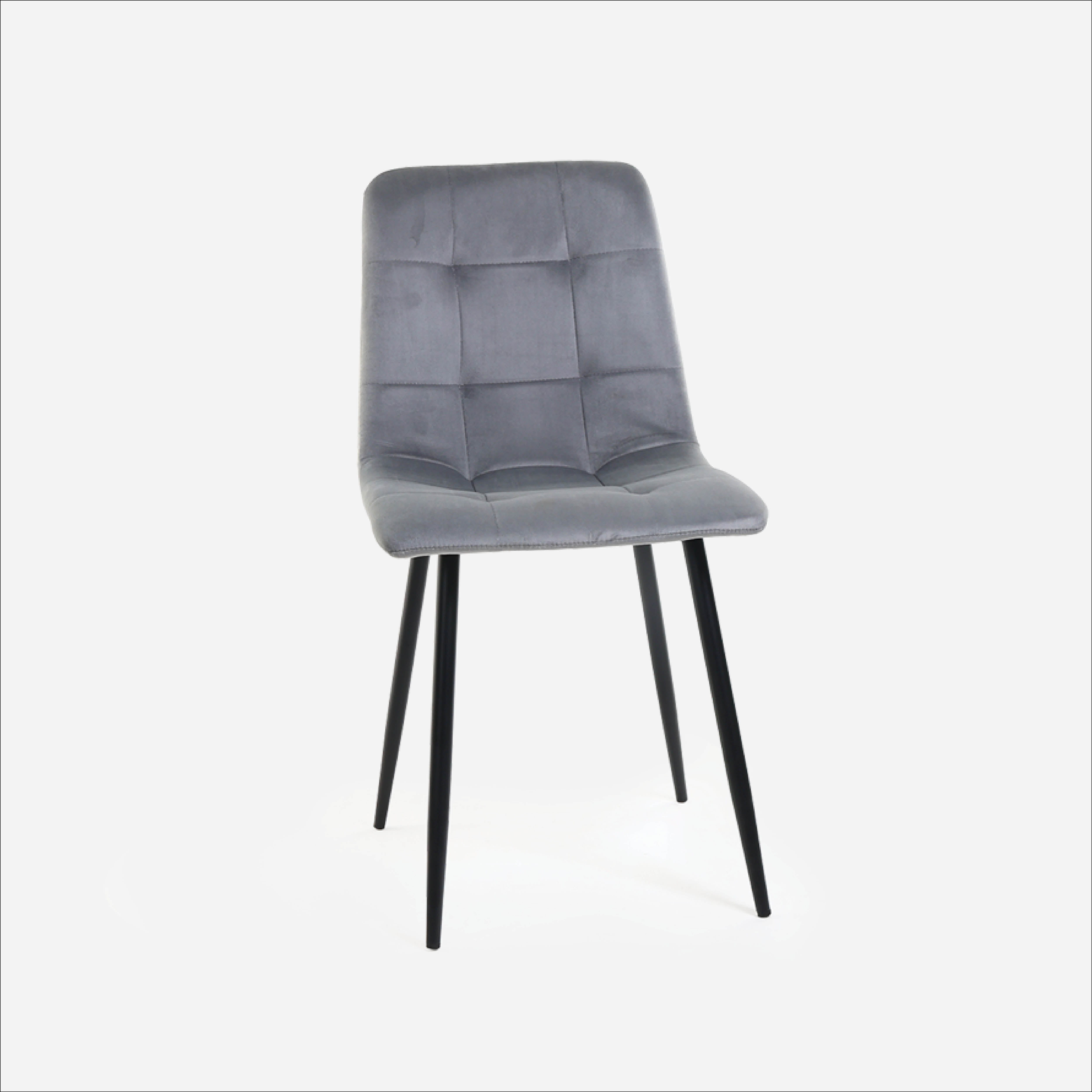Malta Dining Chair Velvet MLM-181548 - Light Gray