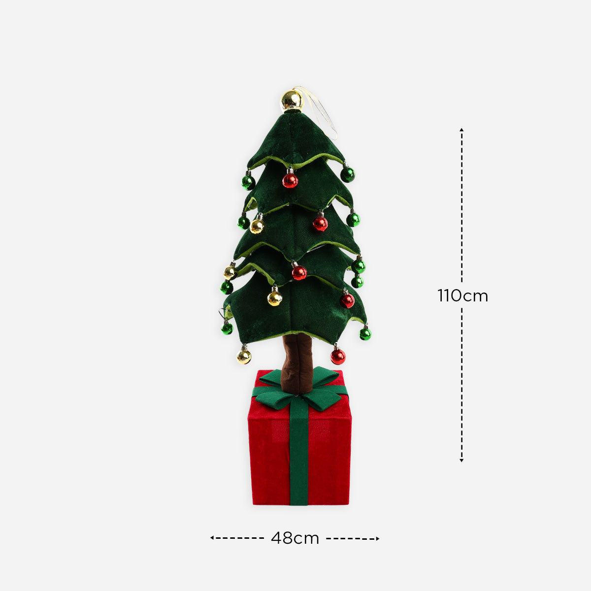 SM Home Collapsible Tree with LED Lights (Red/Green) - 110cm