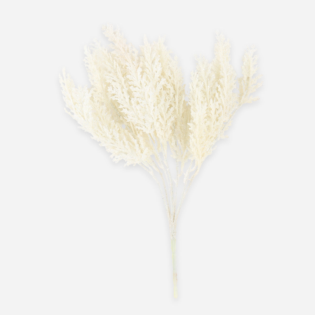 SM Home  Christmas Matt Painted Leave Pick - White