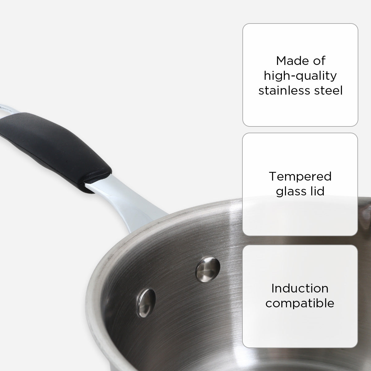 Metro Stainless Steel Saucepan with Lid - 16cm