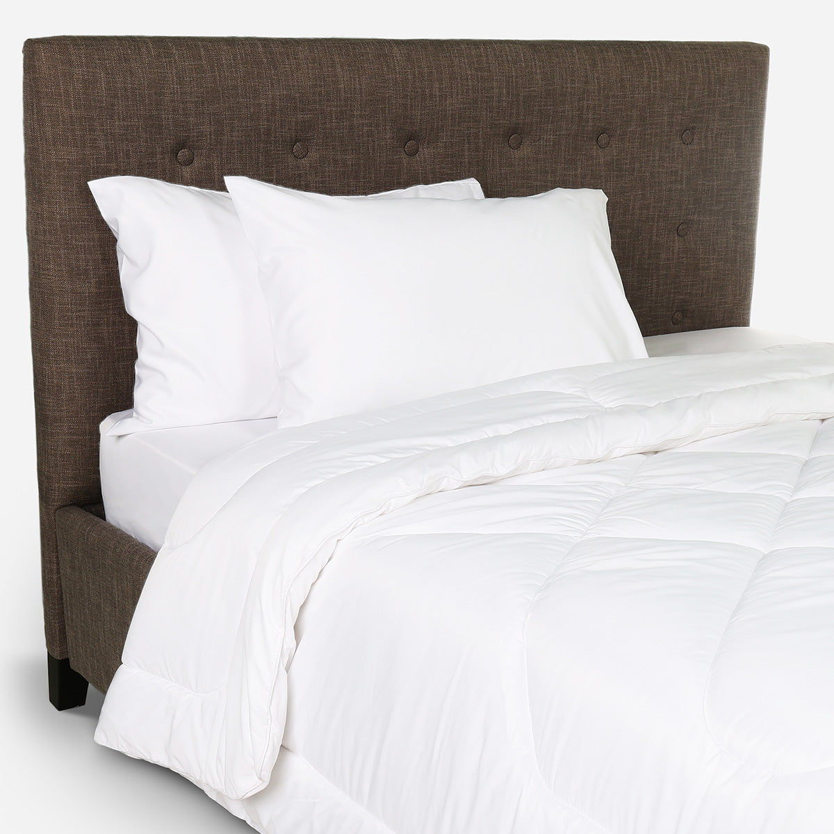 Royal Linens Alternative Silk Comforter Set (White) - Twin