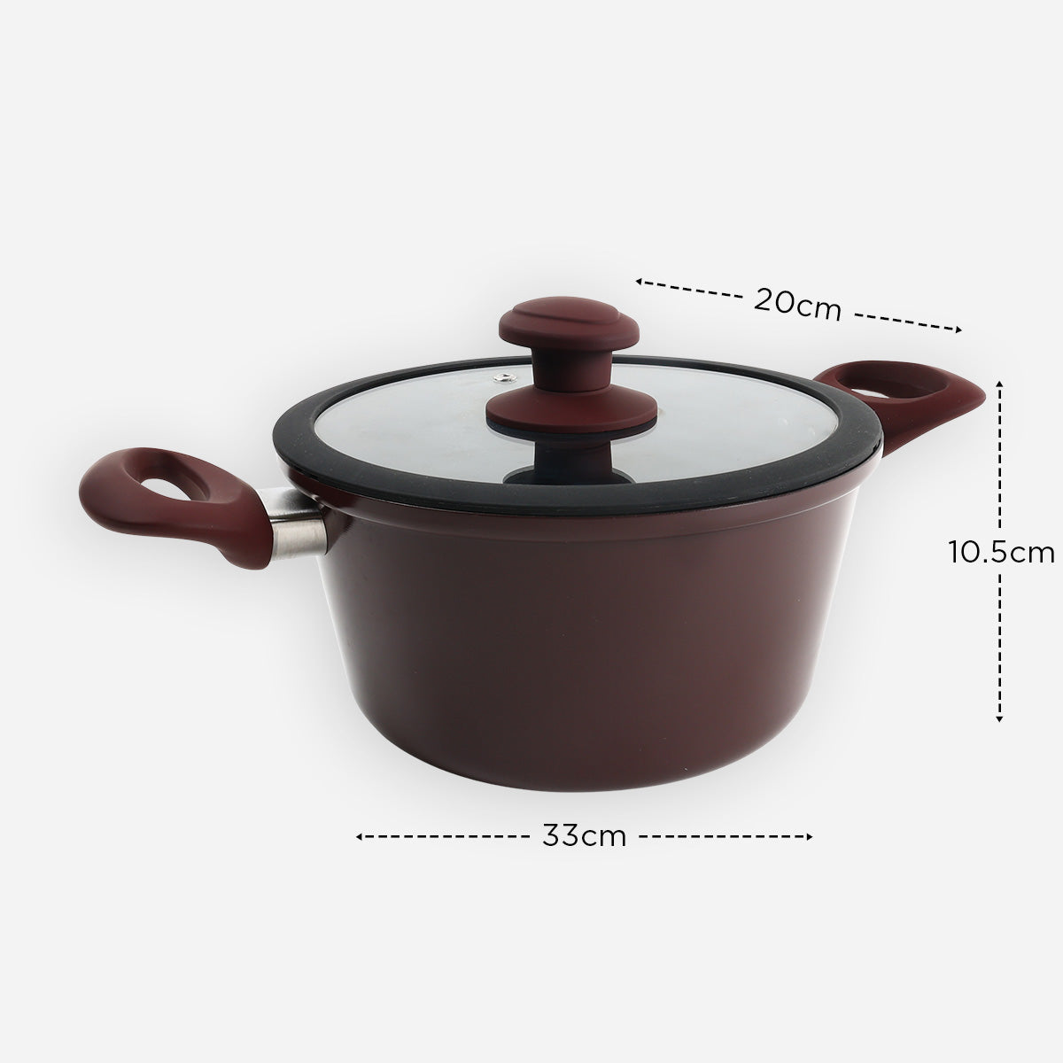 Metro Dutch Oven with Glass Lid (Garnet) - 20cm