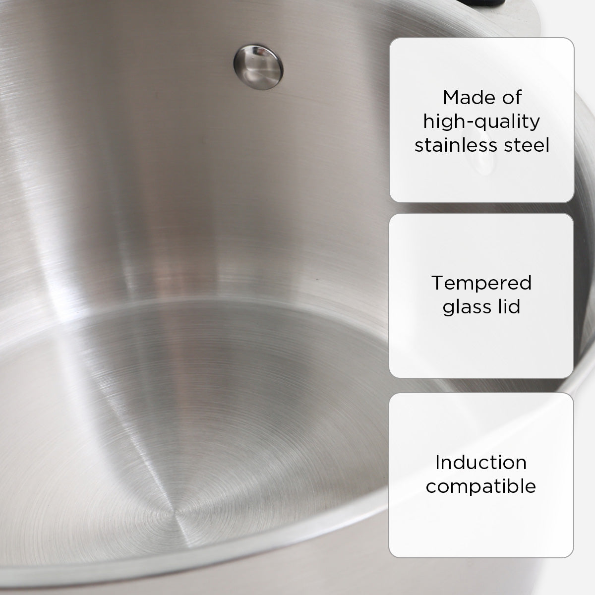 Metro Stainless Steel Casserole with Lid - 20cm