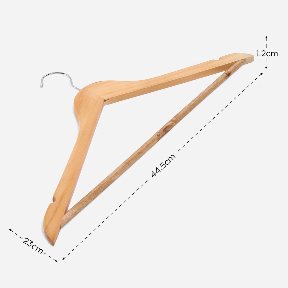 Hosh 20-Pieces Wooden Hanger With Notches EMW2004