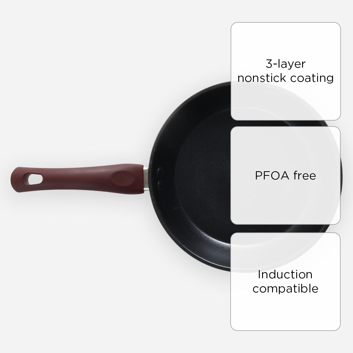 Metro Aluminum Non-Stick Fry Pan (Garnet) - 24cm