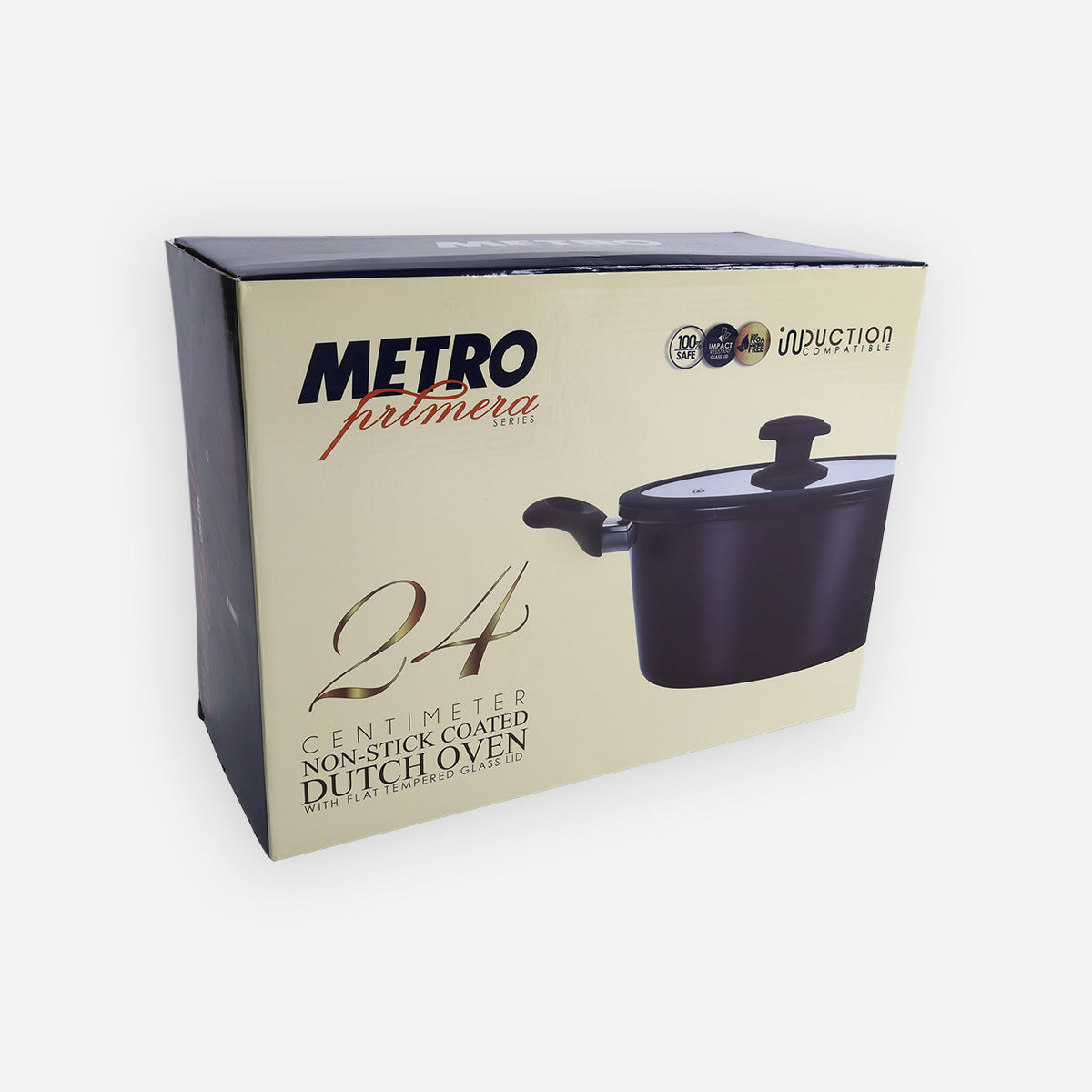 Metro Dutch Oven with Glass Lid (Garnet) - 24cm