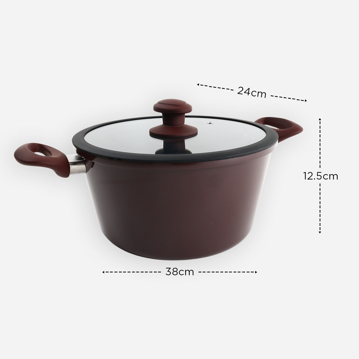 Metro Dutch Oven with Glass Lid (Garnet) - 24cm