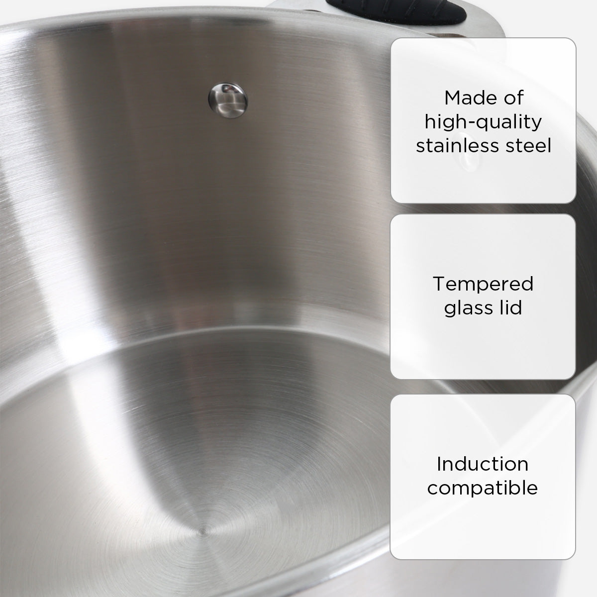 Metro Stainless Steel Casserole with Lid - 24cm