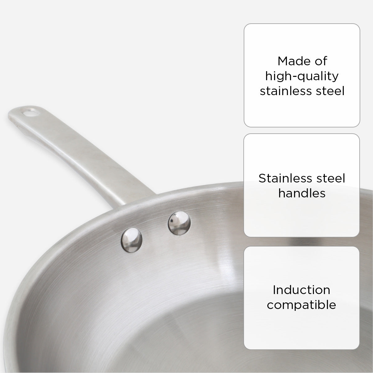 Metro Stainless Steel Open Frypan  - 24cm