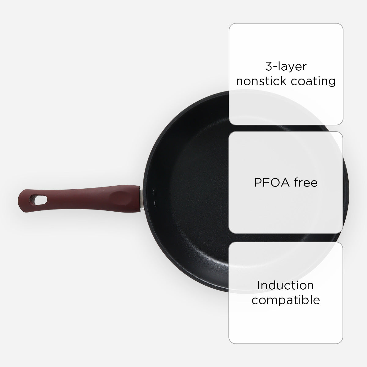 Metro Aluminum Non-Stick Fry Pan (Garnet) - 28cm