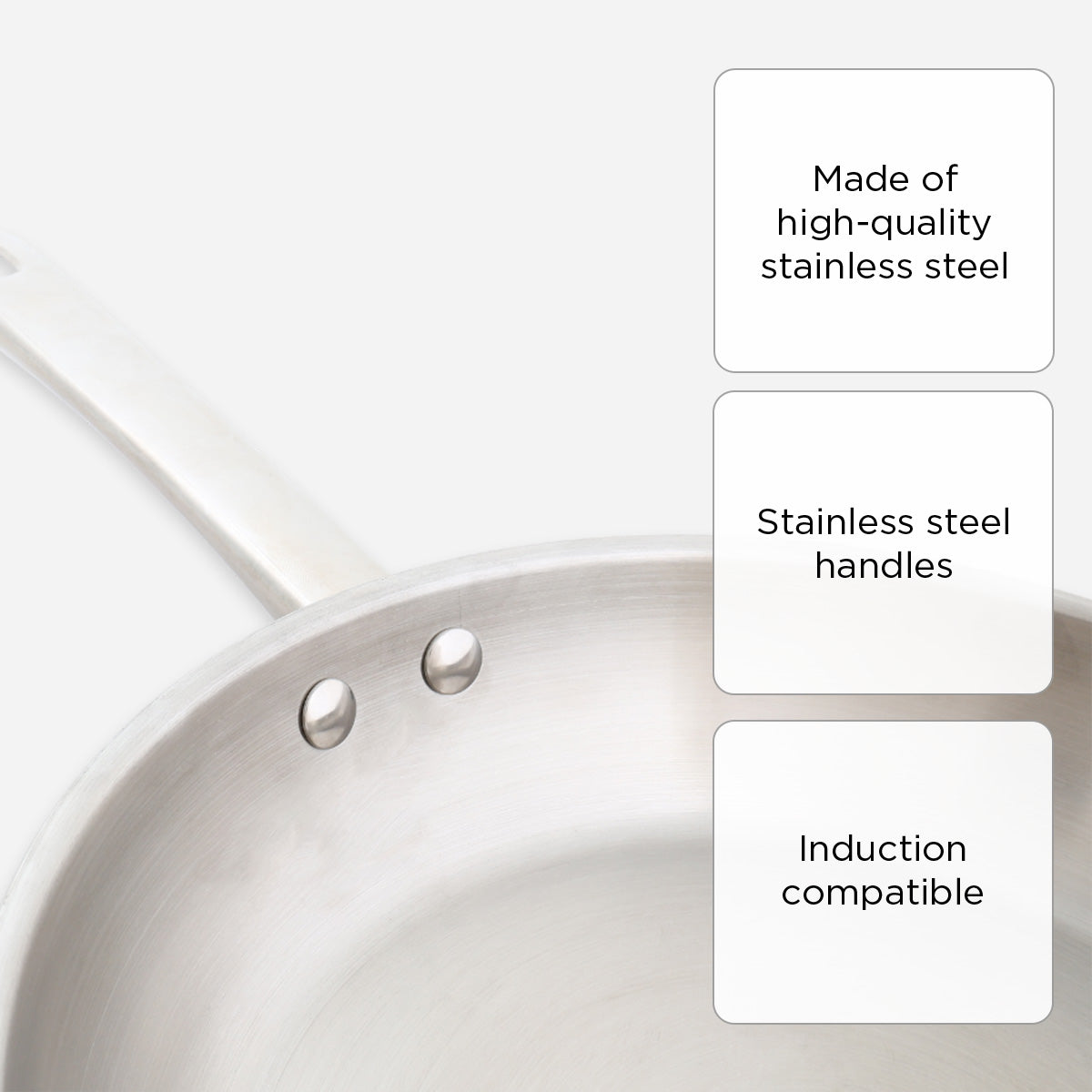 Metro Stainless Steel Open Frypan - 28cm