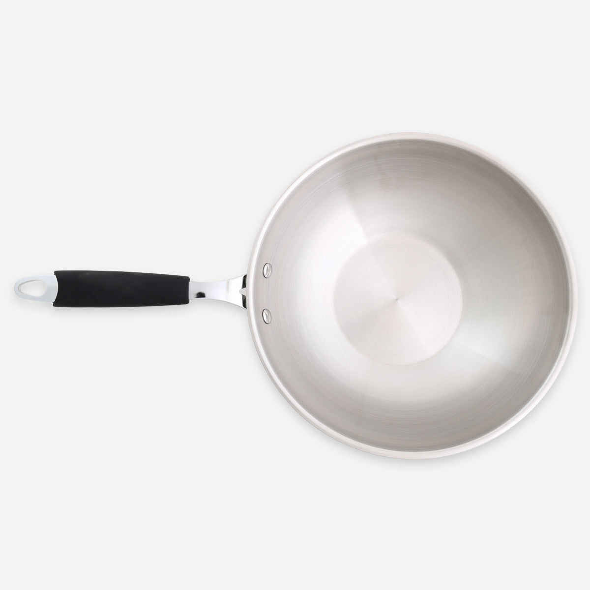 Metro Stainless Steel Chinese Wok with Glass Lid