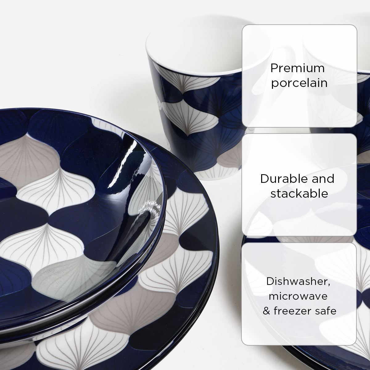 Masflex Dinnerware Set of 8 - Aqua