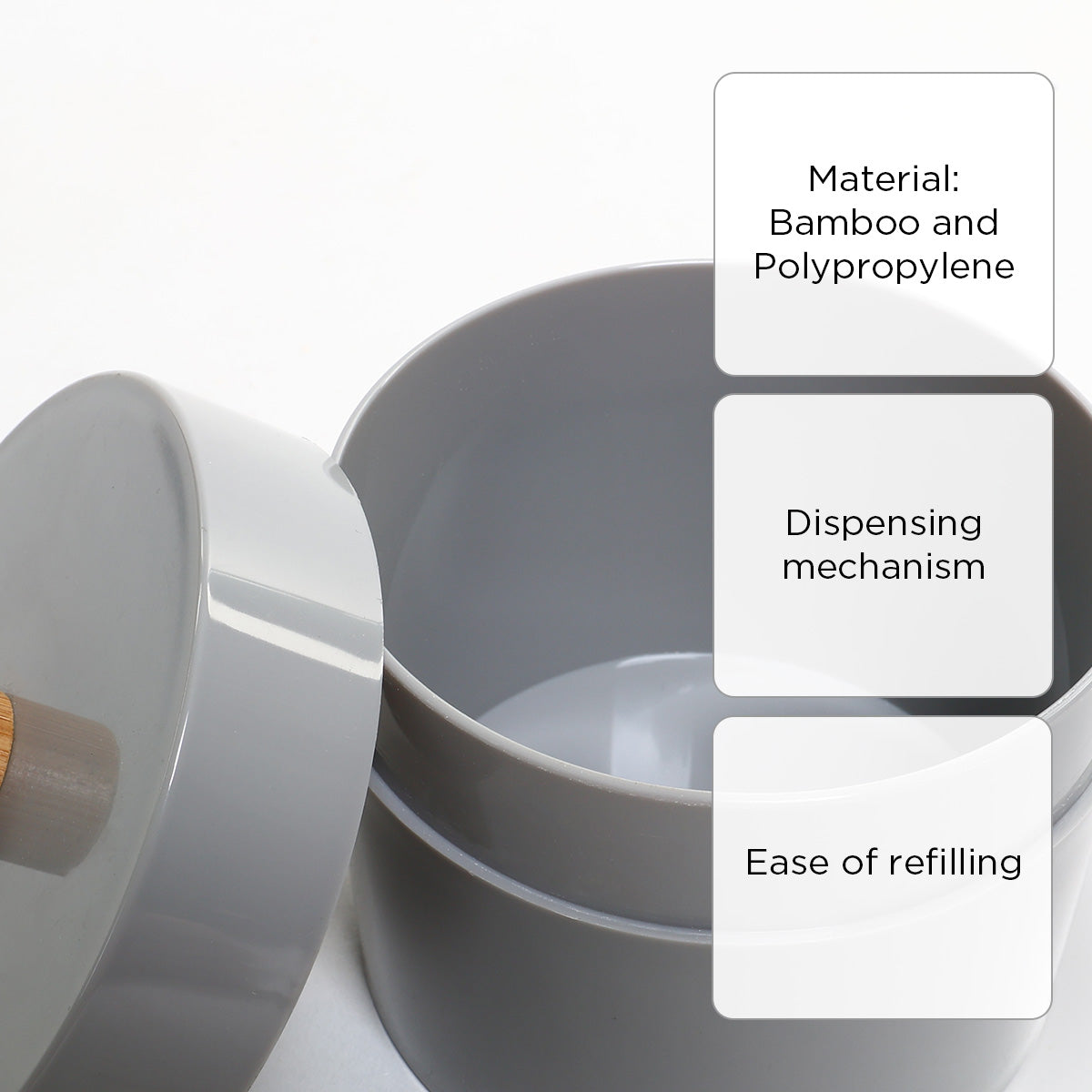 Primeo Bamboo Cotton Jar - Gray