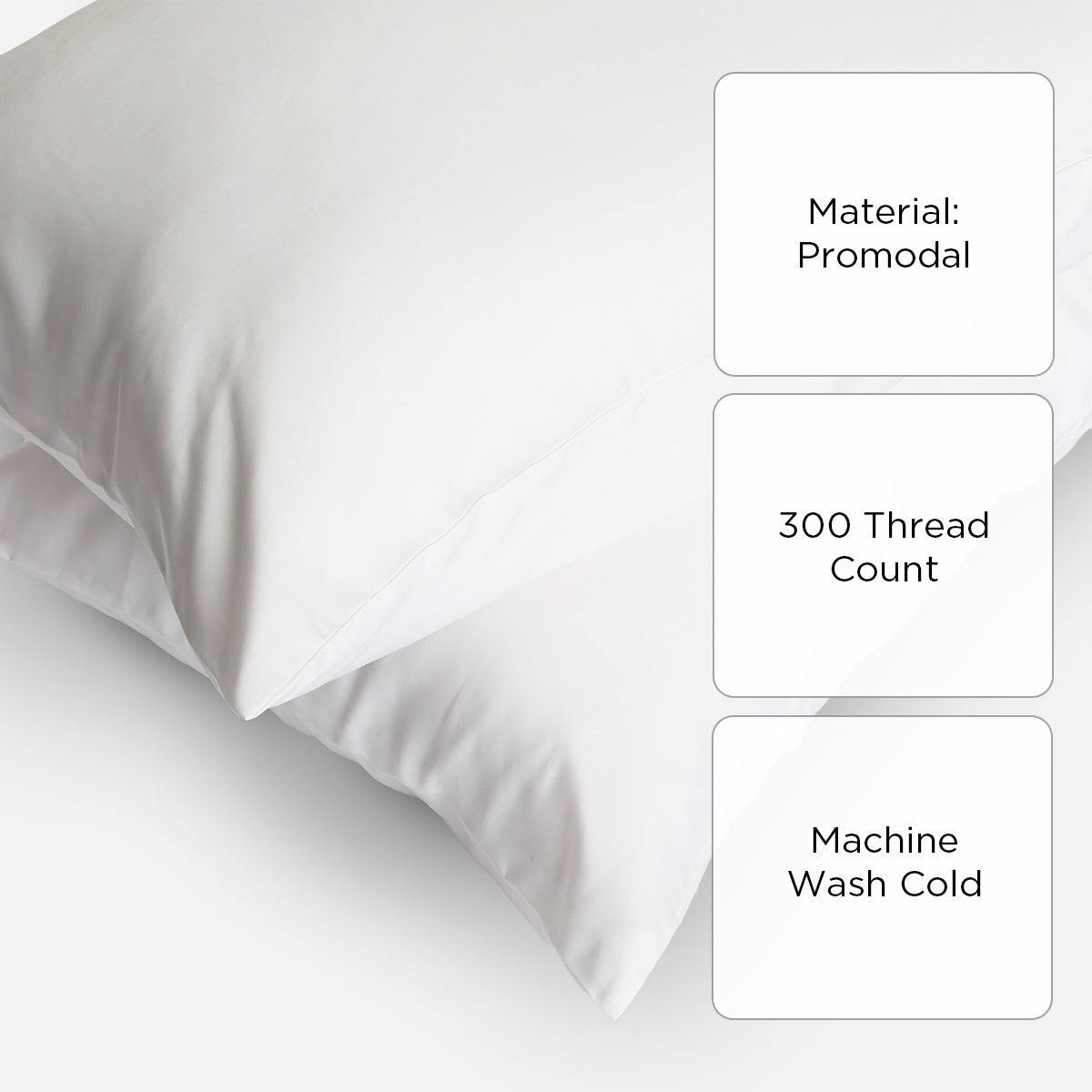 Family Home Naturel Standard Pillowcase - White