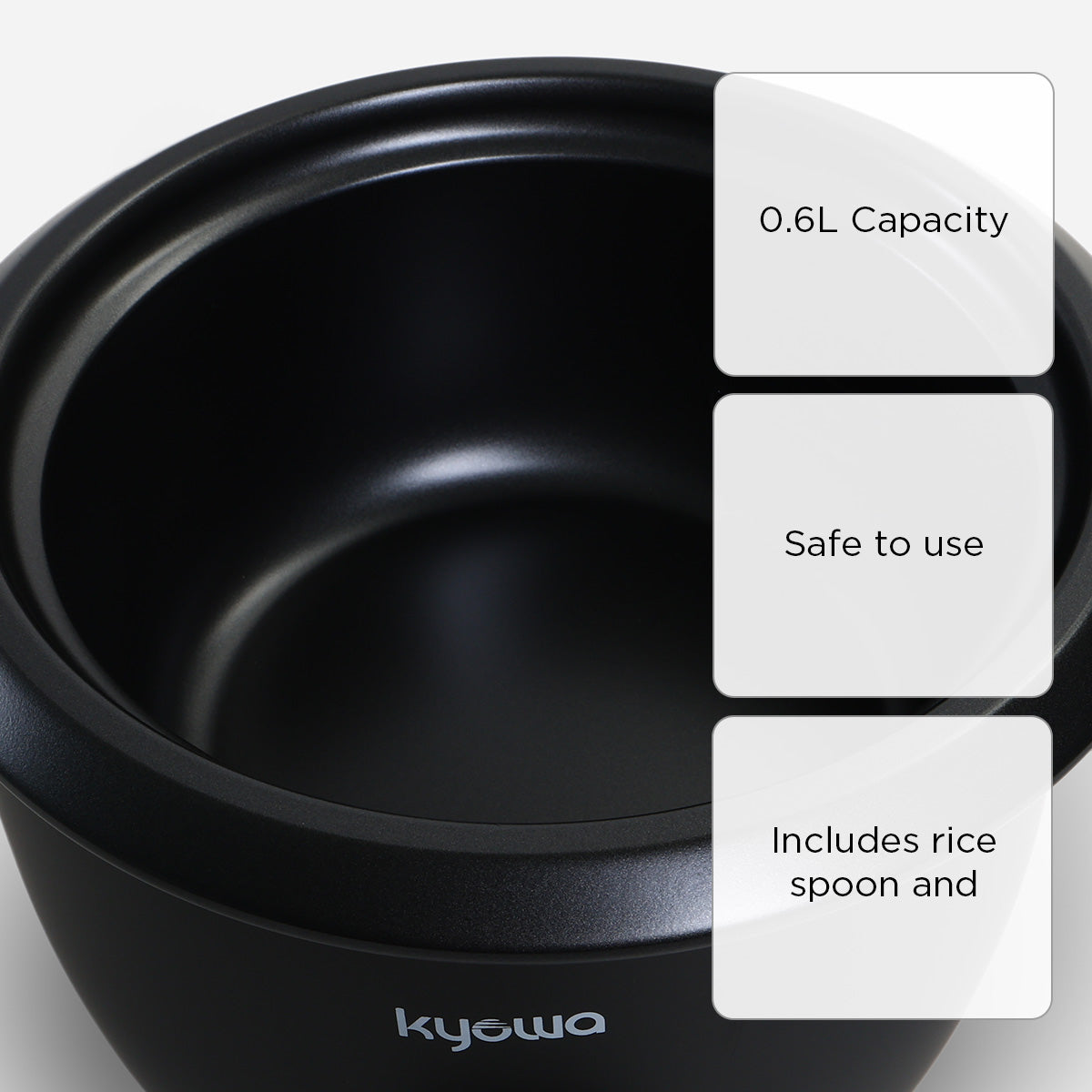 Kyowa Rice Cooker KW 2035 (Black) - 0.6L