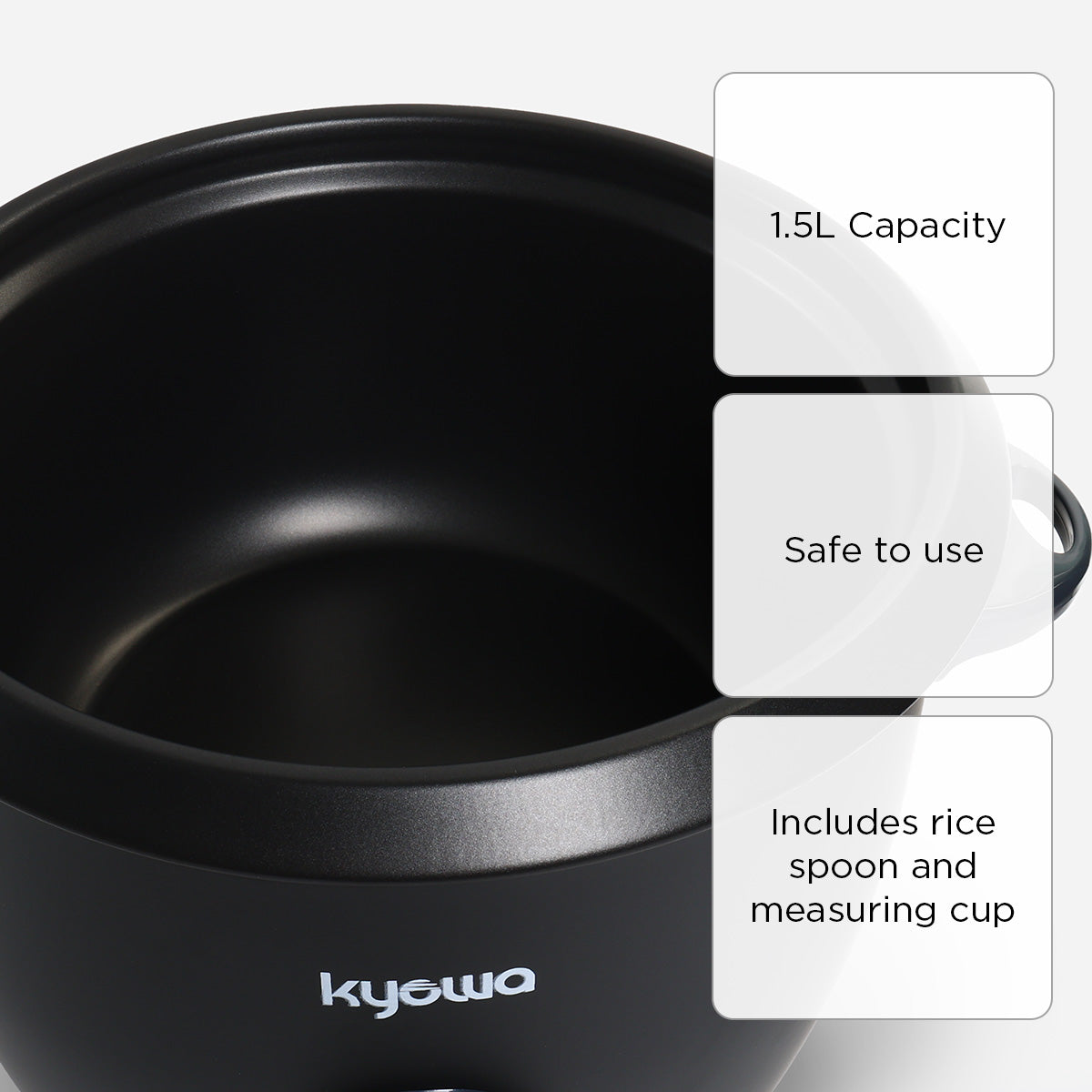 Kyowa Rice Cooker KW 2037 (Black) - 1.5L