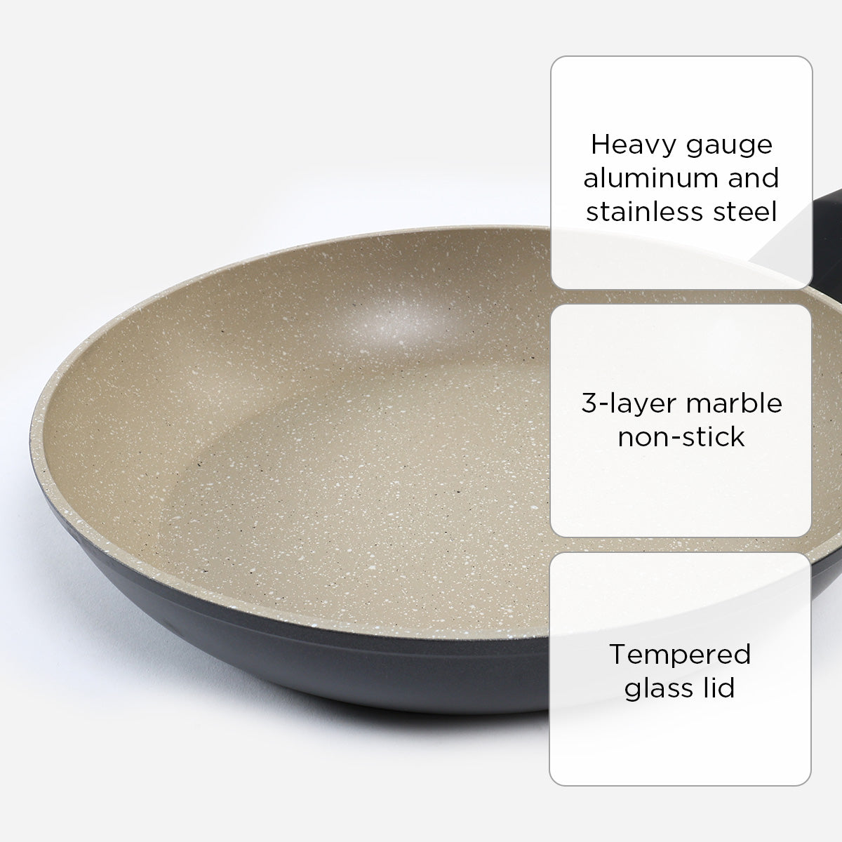 Masflex Marble Forged Induction Frypan CO-FP26 - 26cm