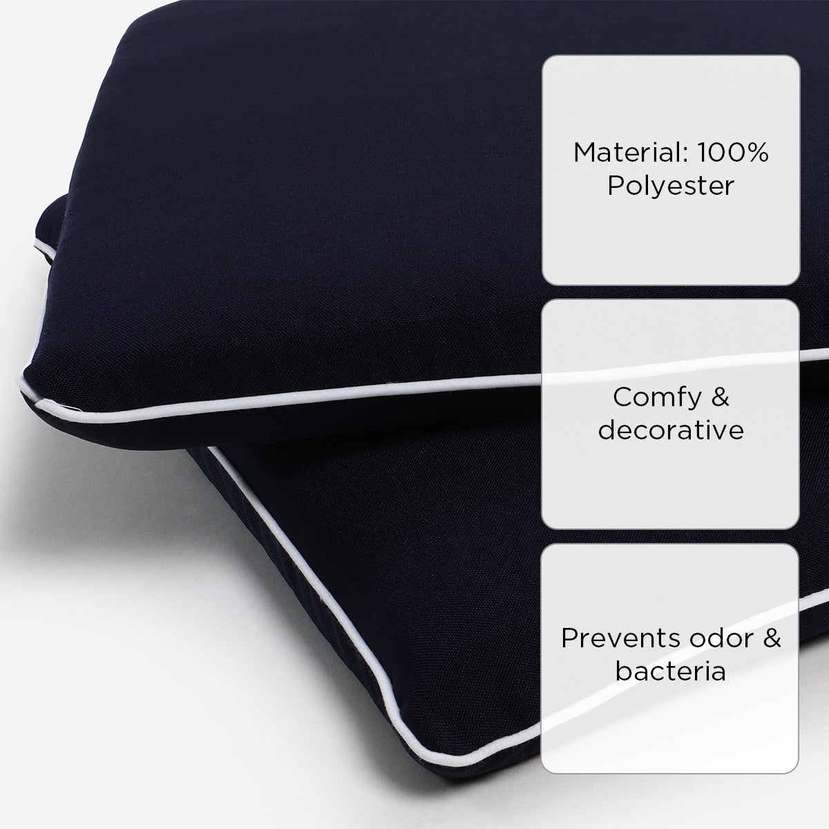 Hosh 2 pieces Chairpad (Navy Blue) - 16x16in