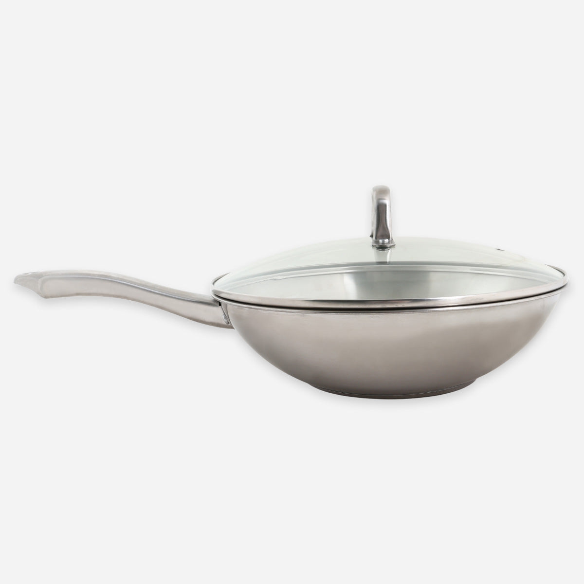 Metro Stainless Steel Chinese Wok with Lid - 32cm