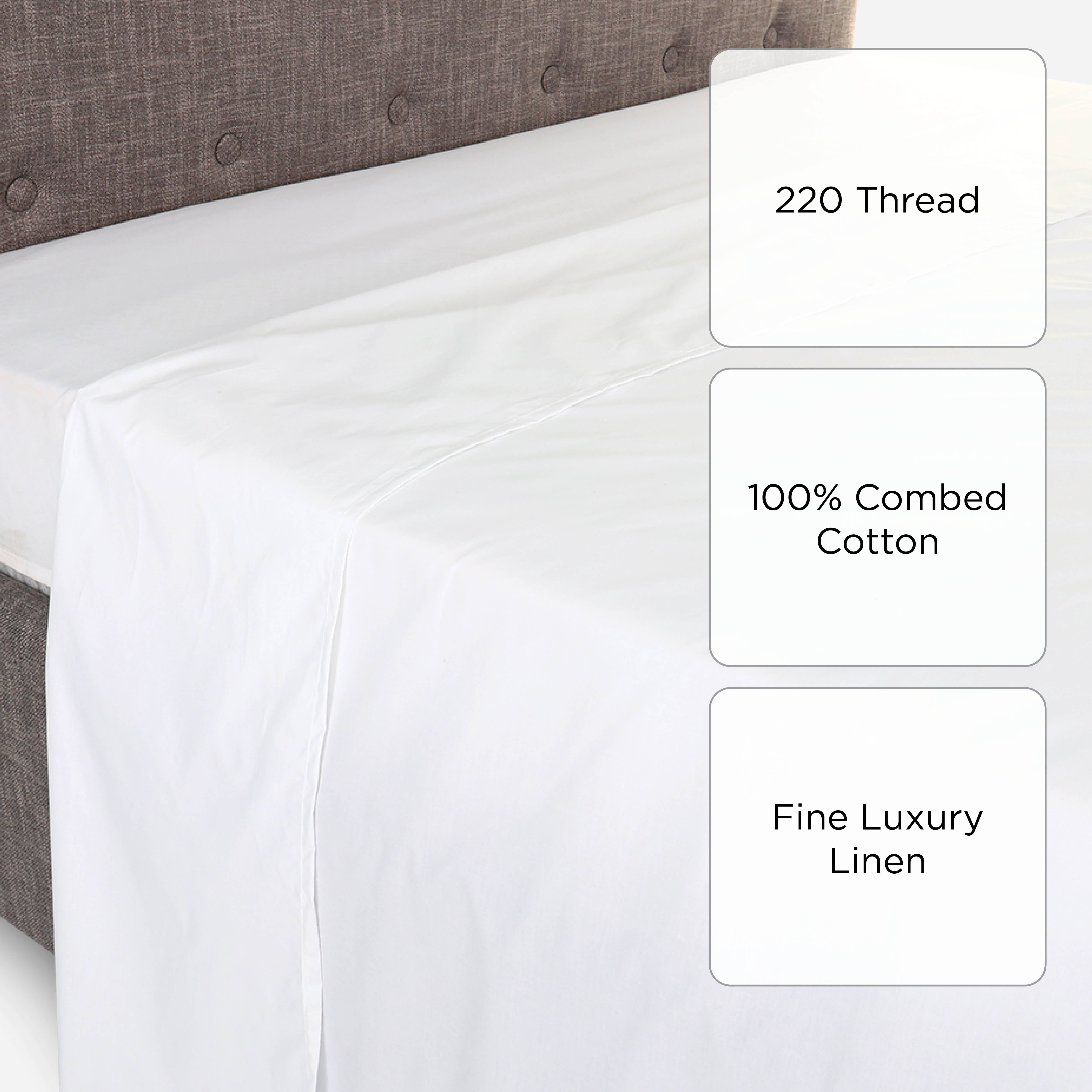 Family Home Hotel Living Flat Sheet (White) - Twin