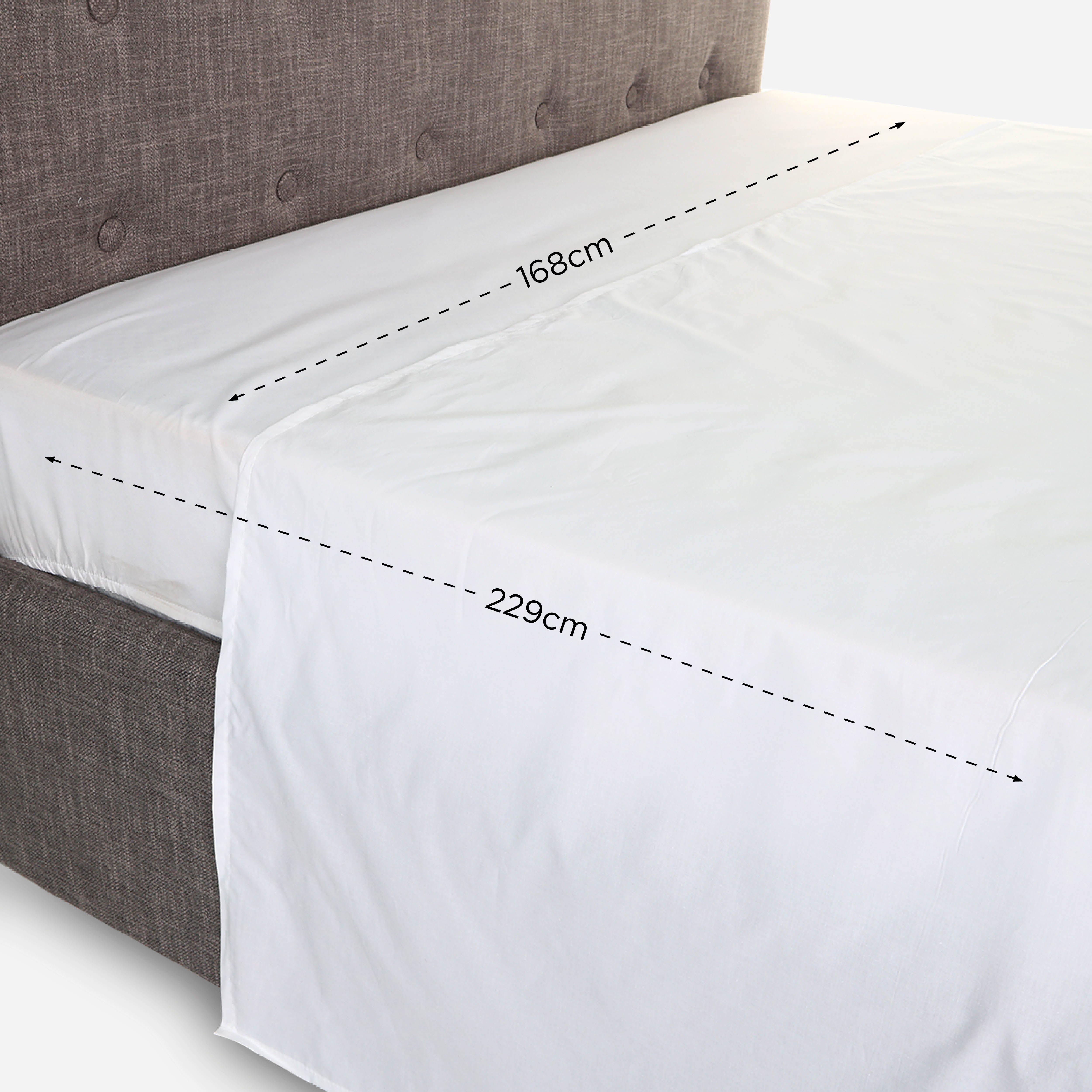 Family Home Hotel Living Flat Sheet (White) - Twin